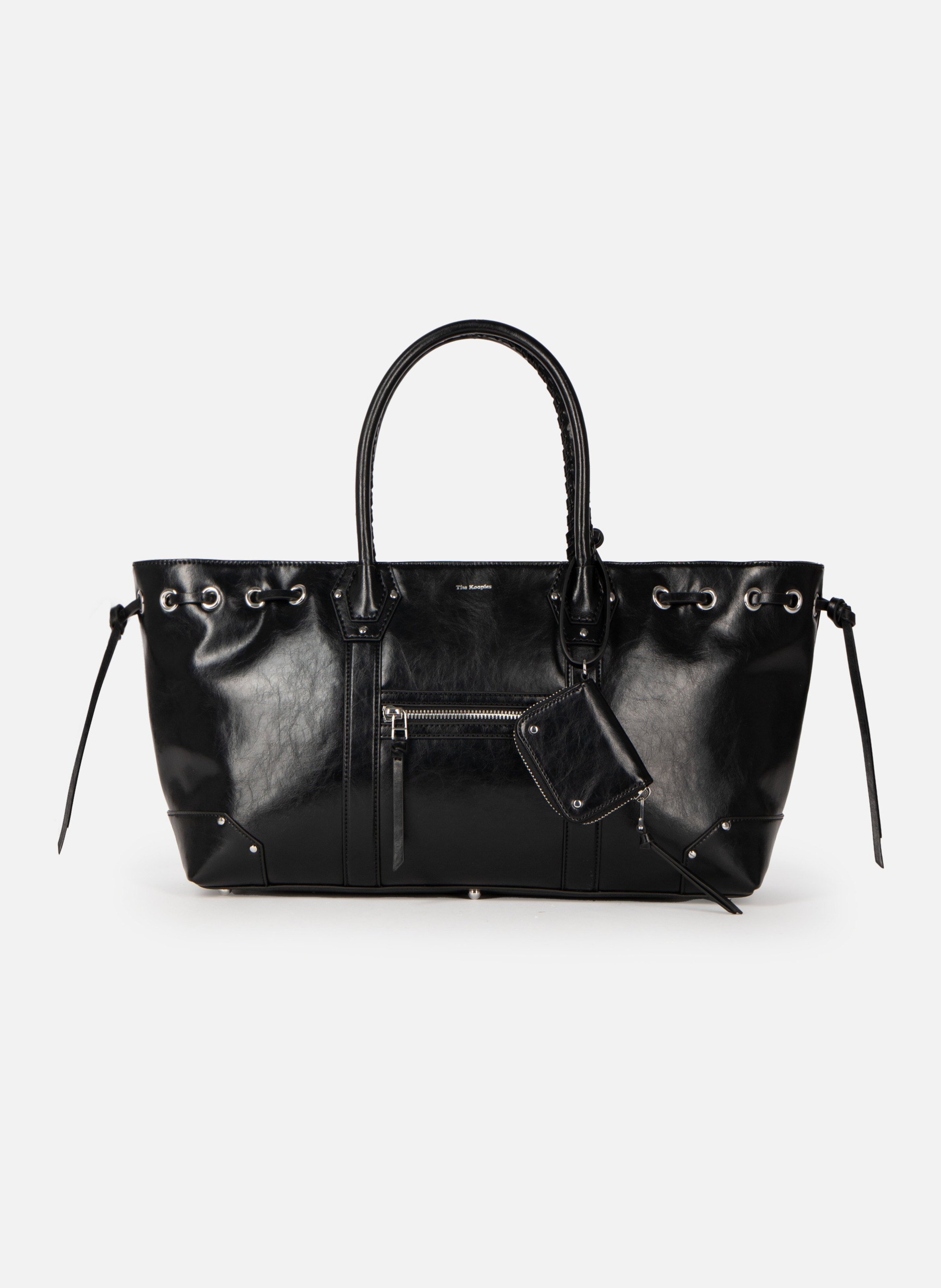 Sac cabas en cuir recyclé THE KOOPLES Noir