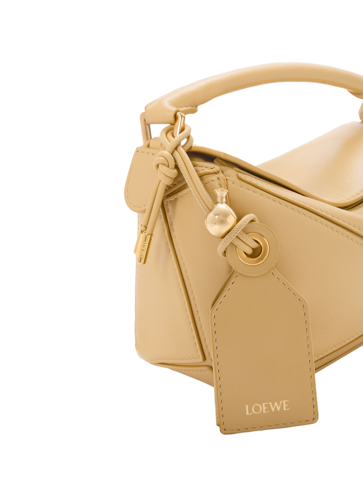 Mini sac Featherlight Puzzle en cuir d'agneau nappa LOEWE Marron