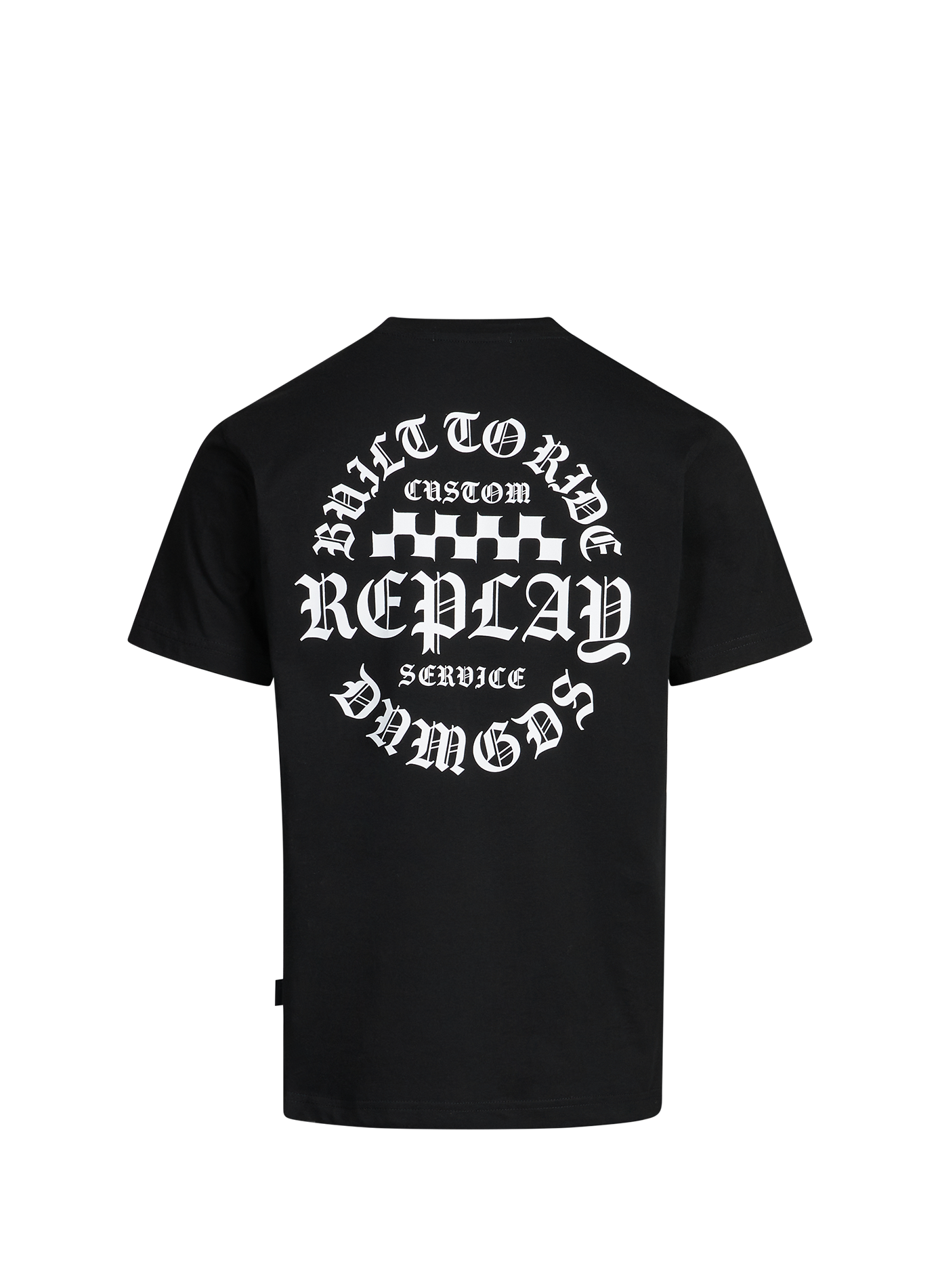 T-shirt imprimé en coton REPLAY Noir
