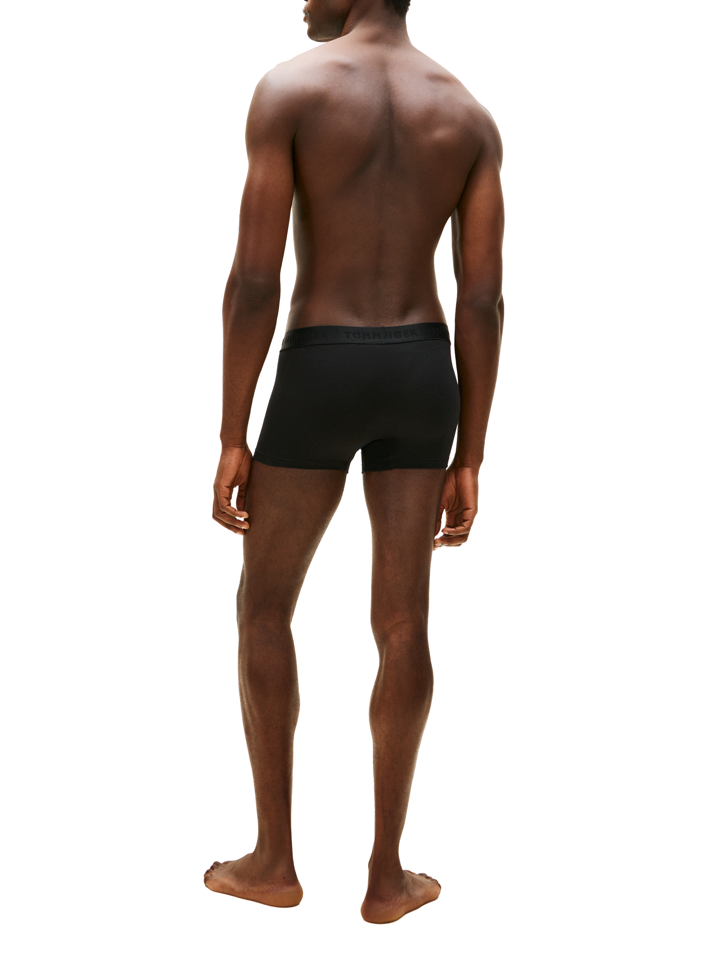 Solid color blended BCI cotton boxer TOMMY HILFIGER Black