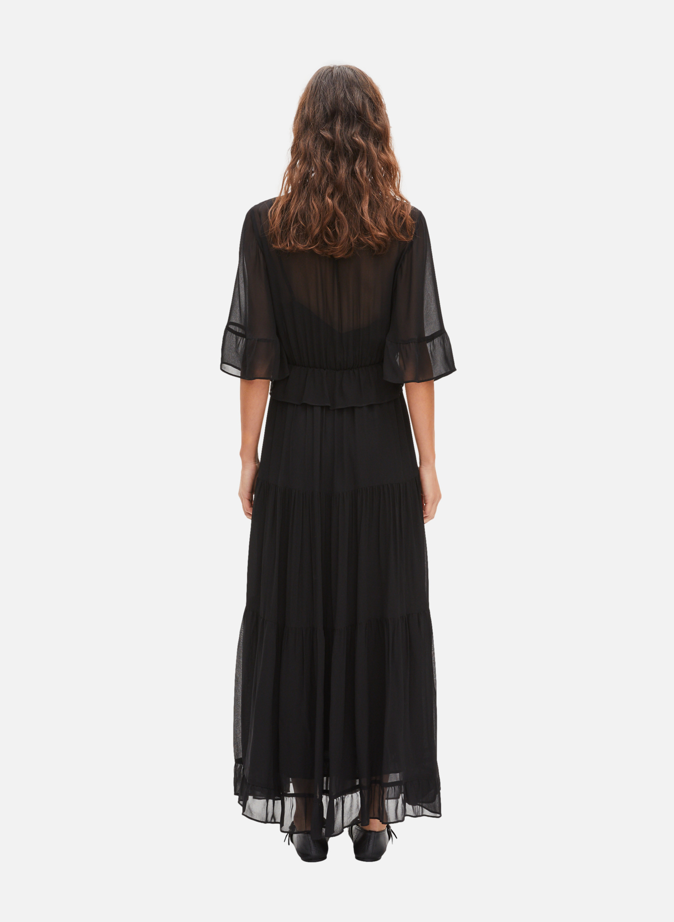 Robe longue volantée THE KOOPLES Noir