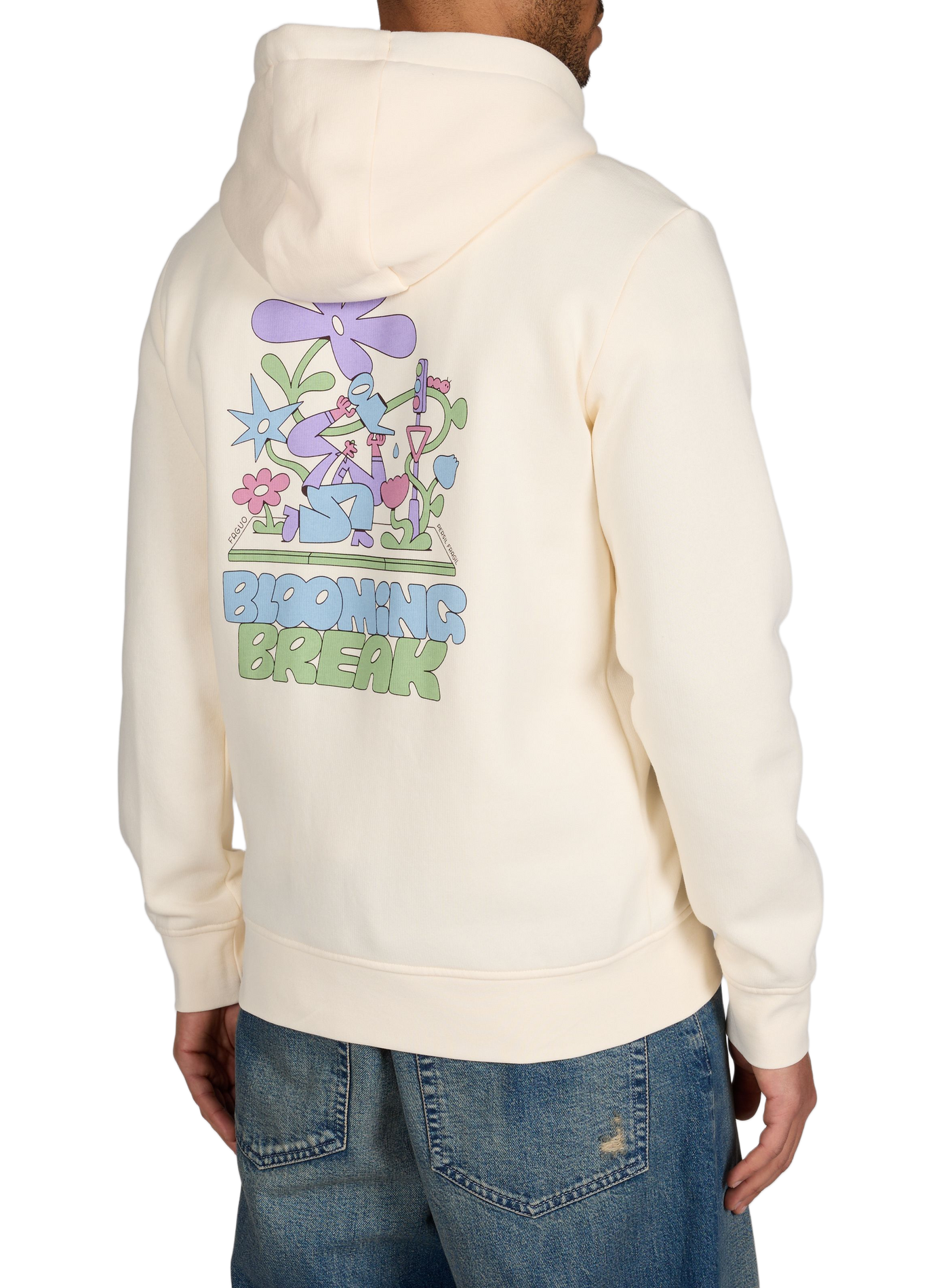 Hooded sweatshirt in blended cotton FAGUO Beige
