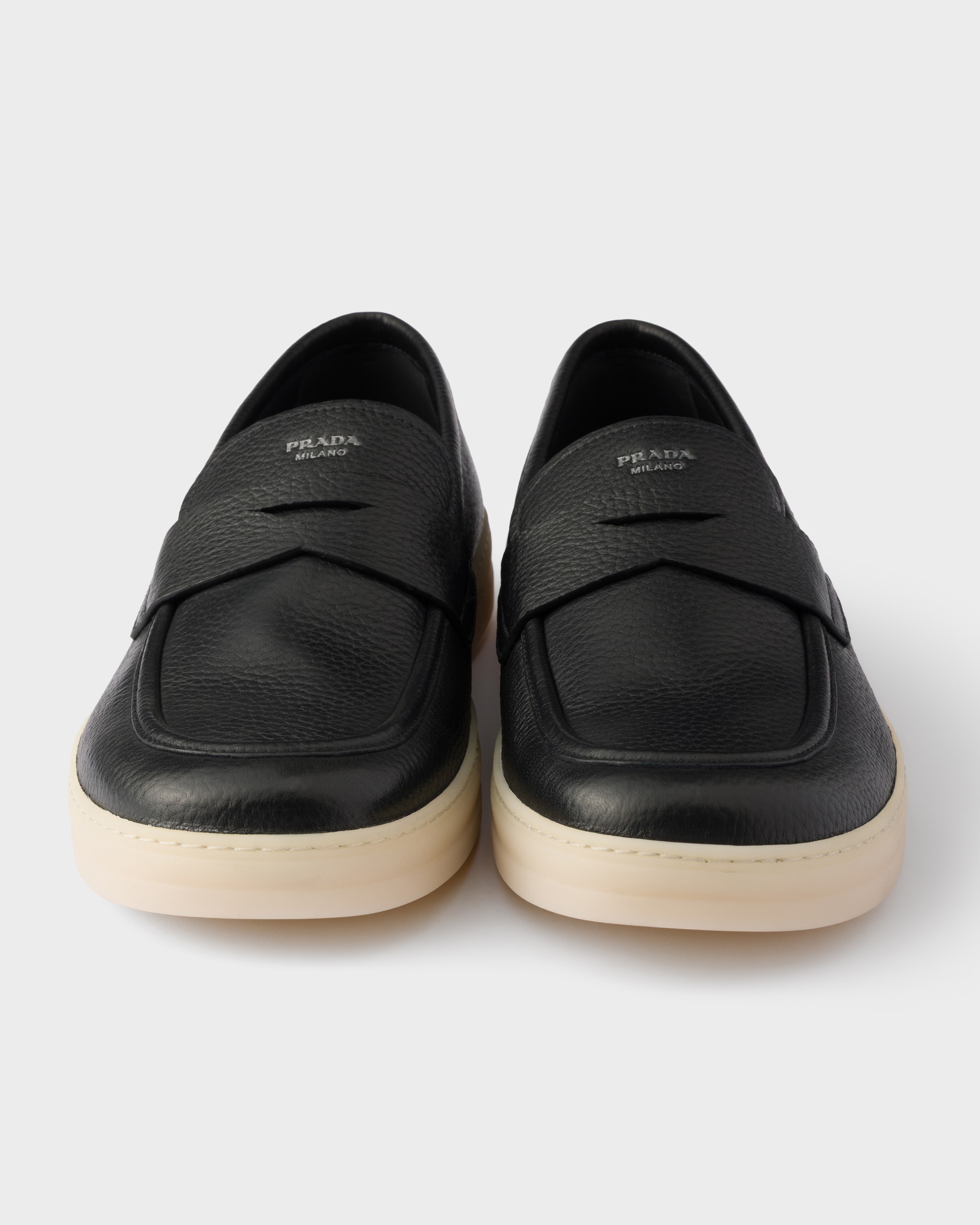 Mocassins en cuir PRADA Noir