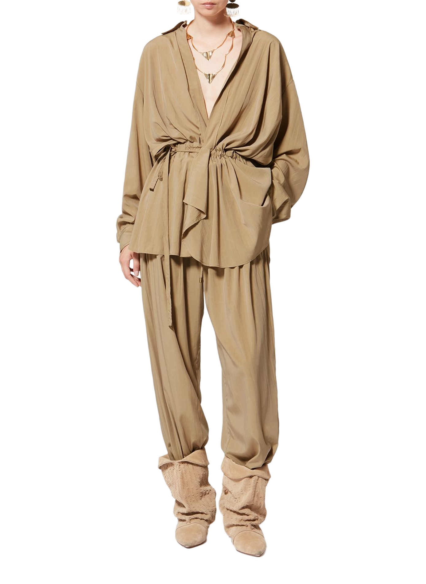 Lightweight Keren technical fabric jacket ISABEL MARANT Khaki