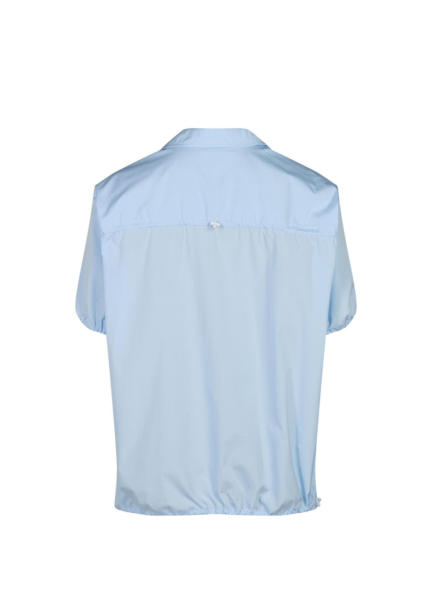 Chemise oversize élastiquée à manches courtes en coton MOSCHINO Bleu