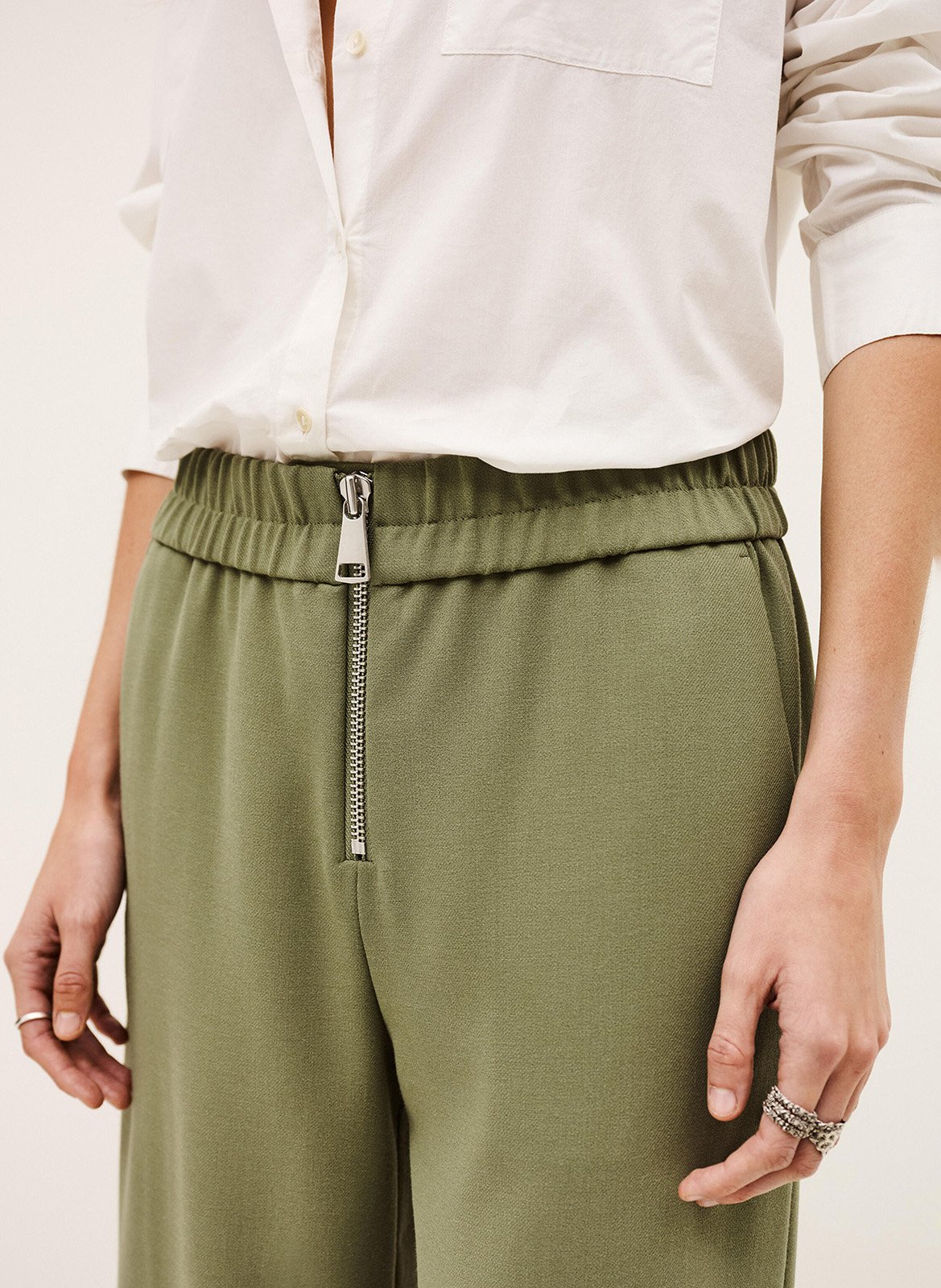 Pantalon large narlos BA&SH Kaki