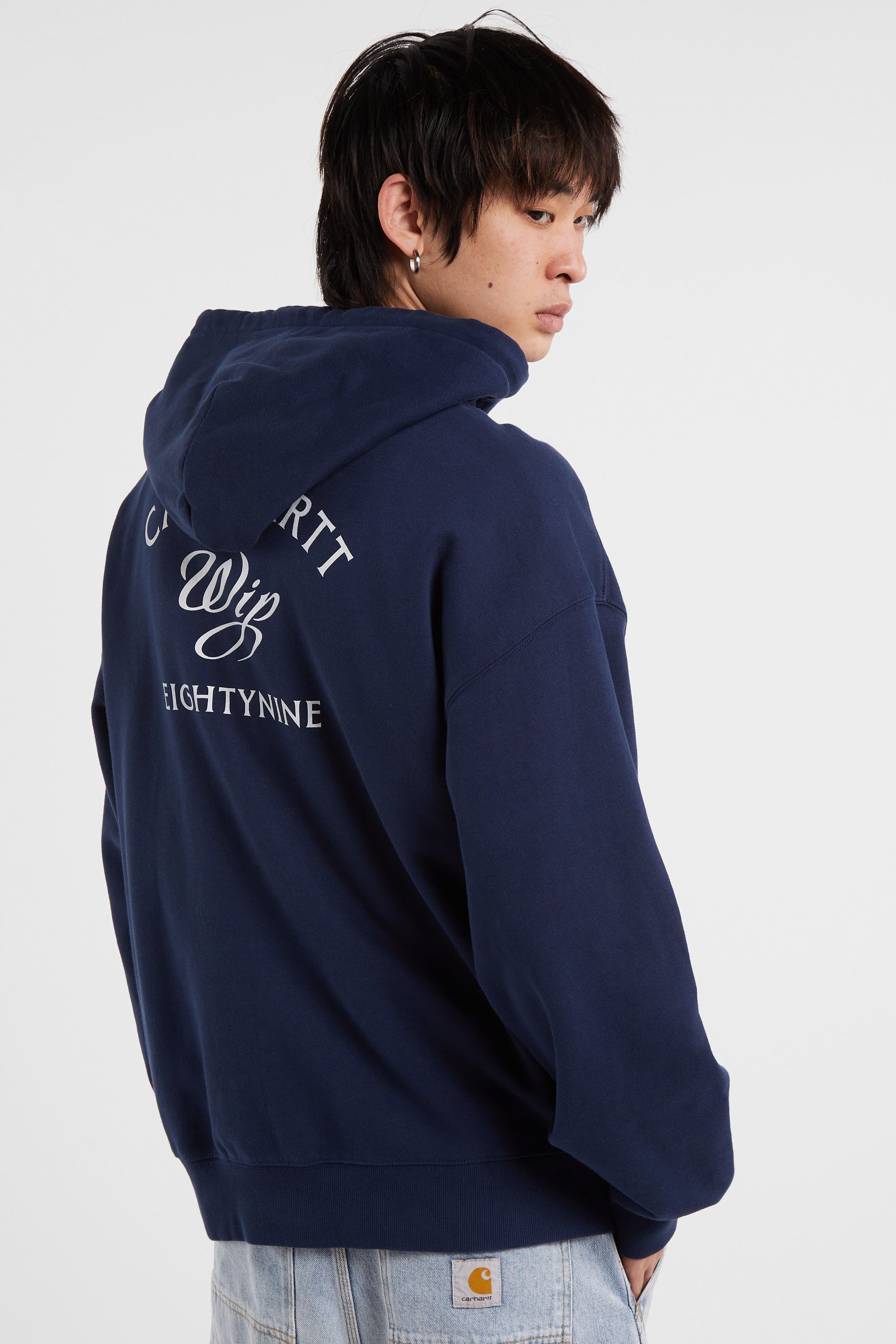 Hoodie zippé hooded eightynine sweat jacket CARHARTT WIP Bleu