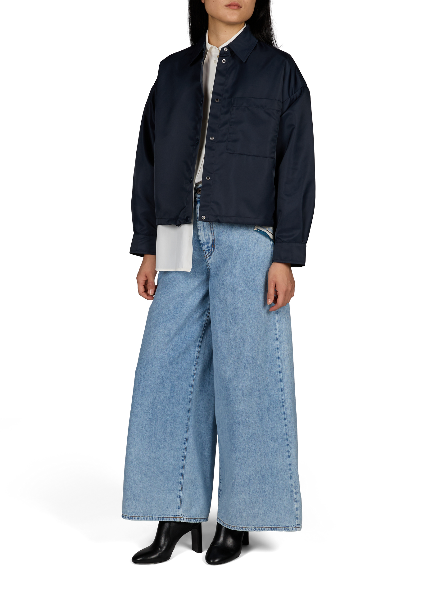 Kurzer Regenmantel mit satinähnlichem Glanz MAX MARA WEEK END Blau