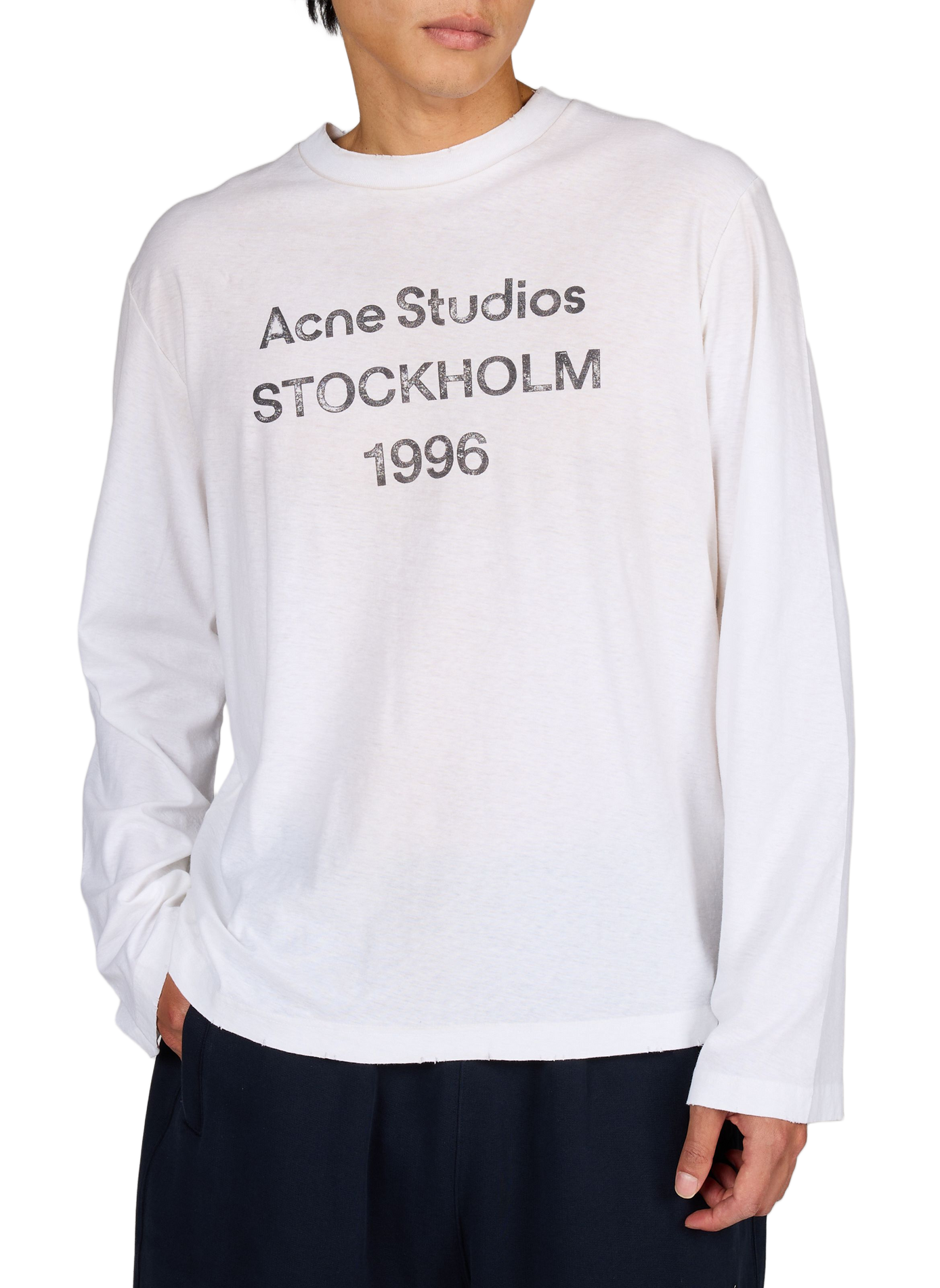 T-Shirt aus Baumwollmischung ACNE STUDIOS Weiss