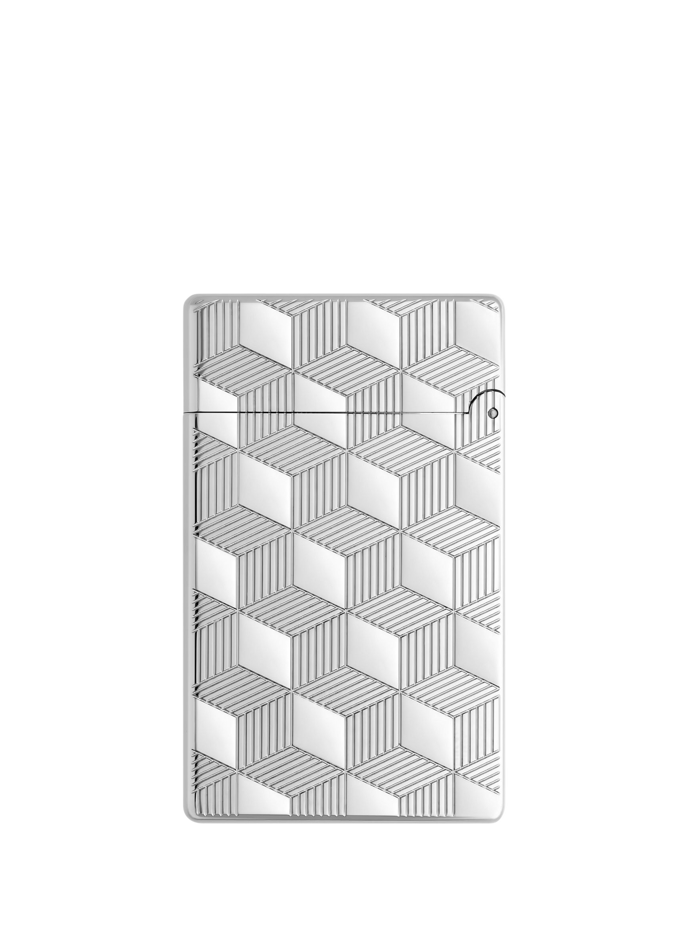 Briquet Guilloché Initial Cube palladium S.T. DUPONT Argent