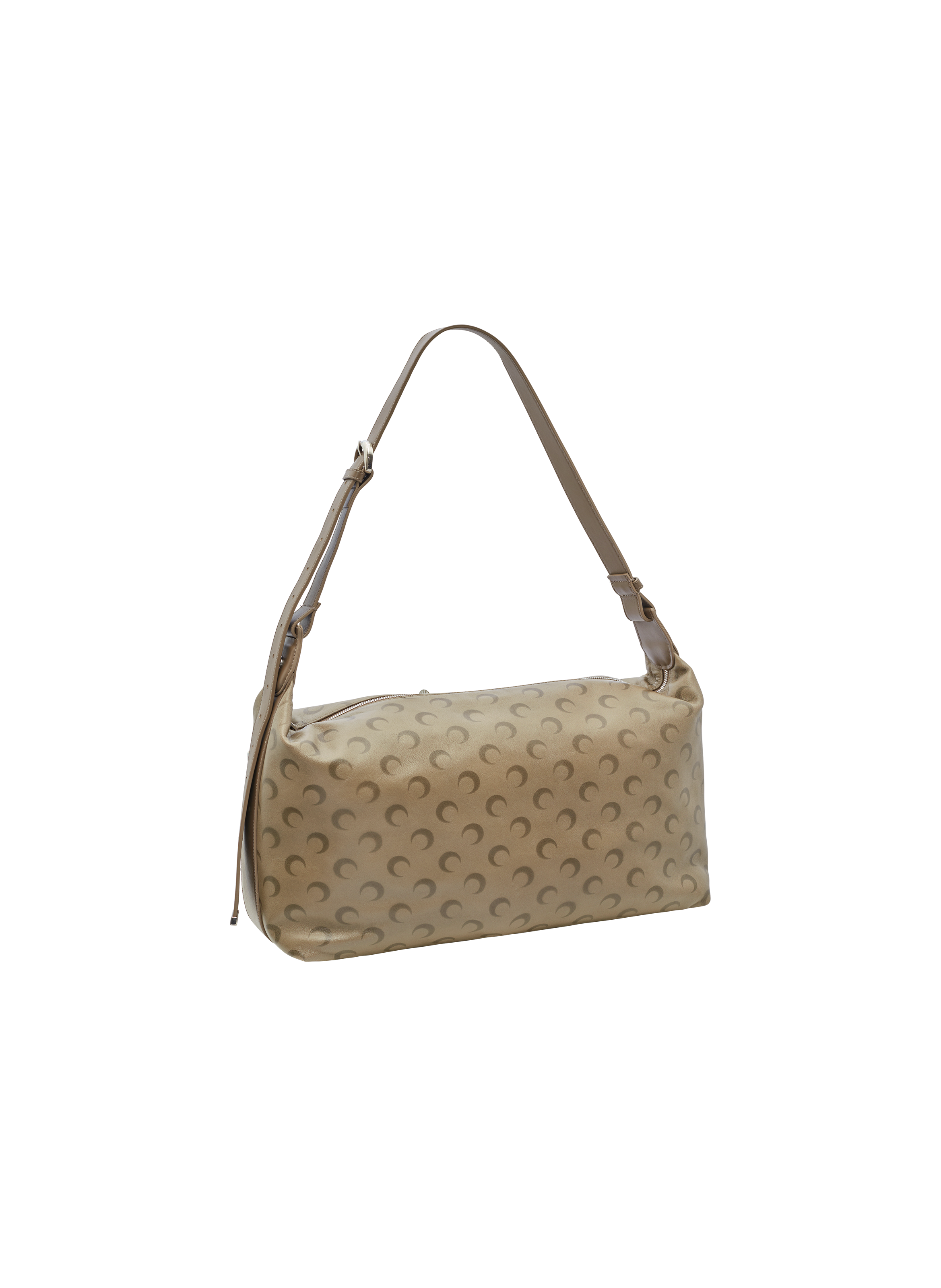 Sac messenger moon en cuir délavé MARINE SERRE Beige