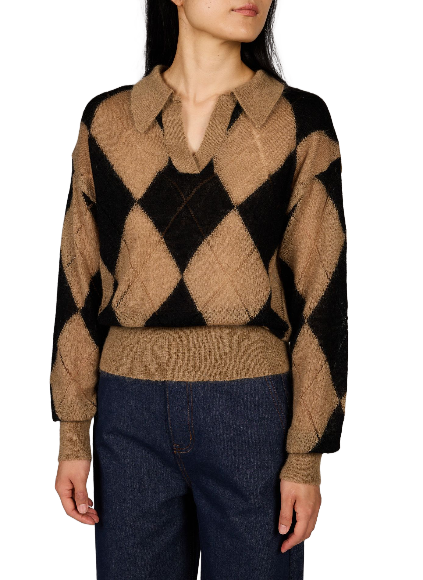 V-Ausschnitt-Pullover ARTLOVE Beige