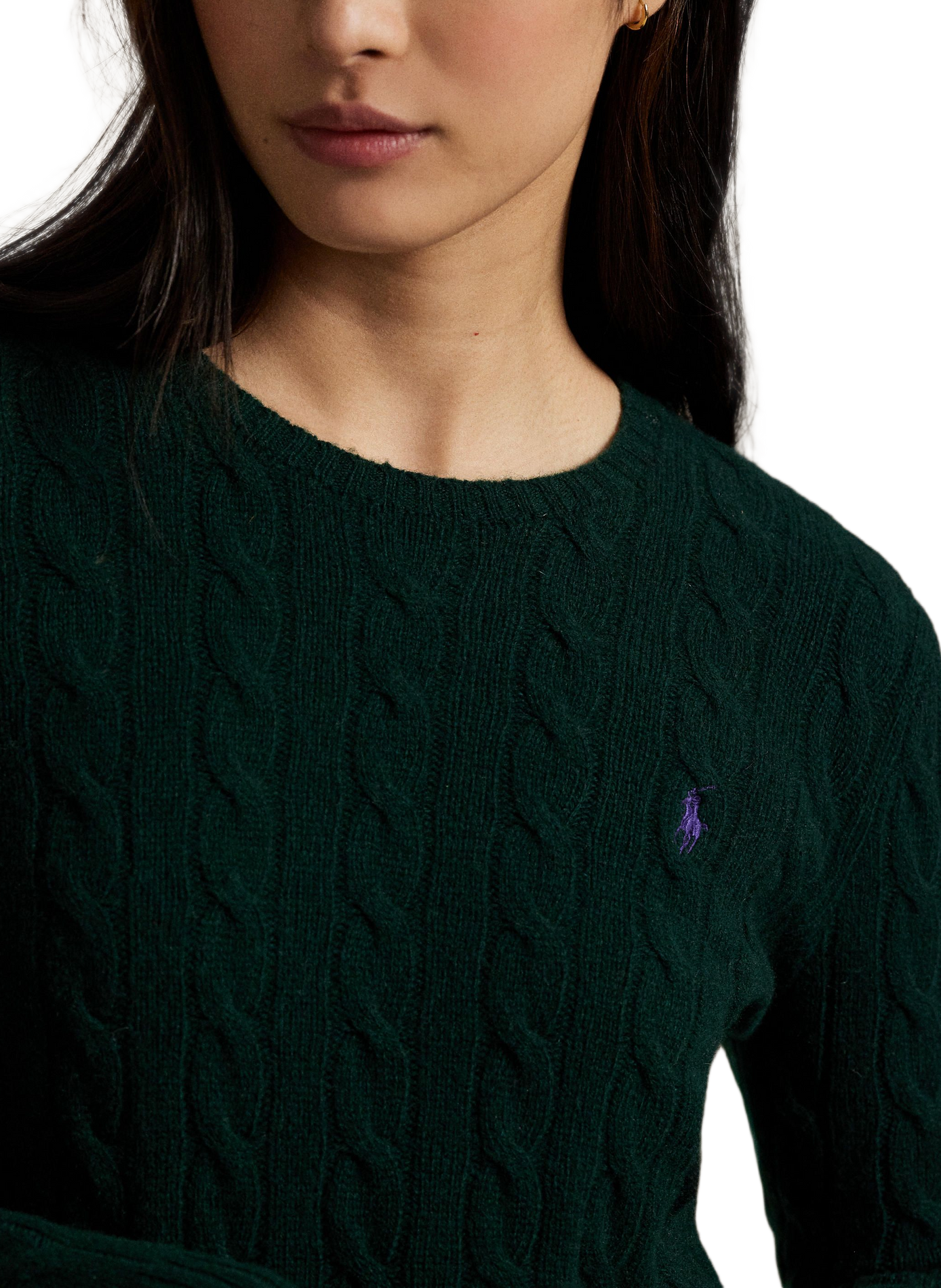 Trui met ronde hals van wol en kasjmier POLO RALPH LAUREN Groen