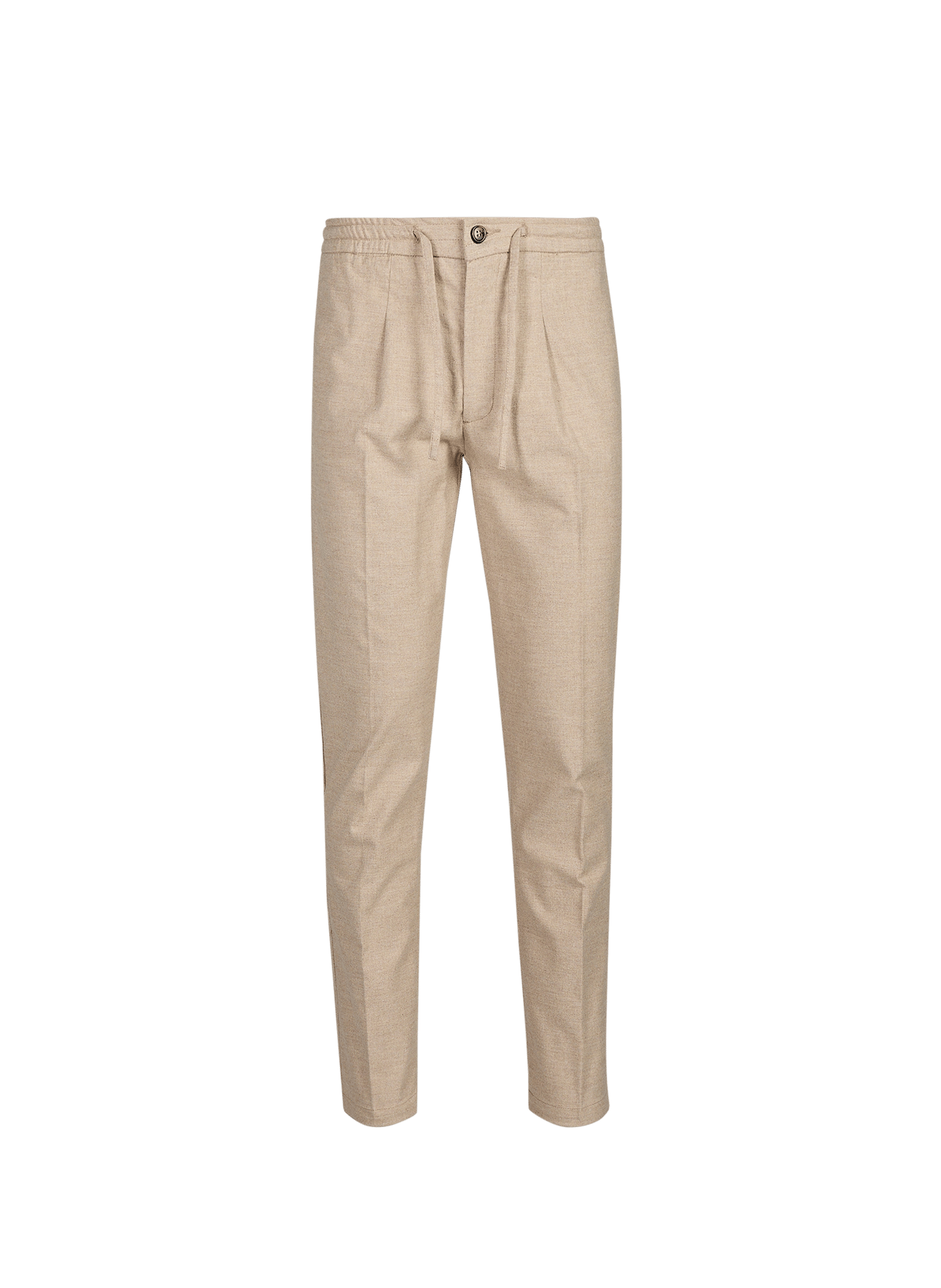 Straight cotton-blend trousers AURELIEN Beige