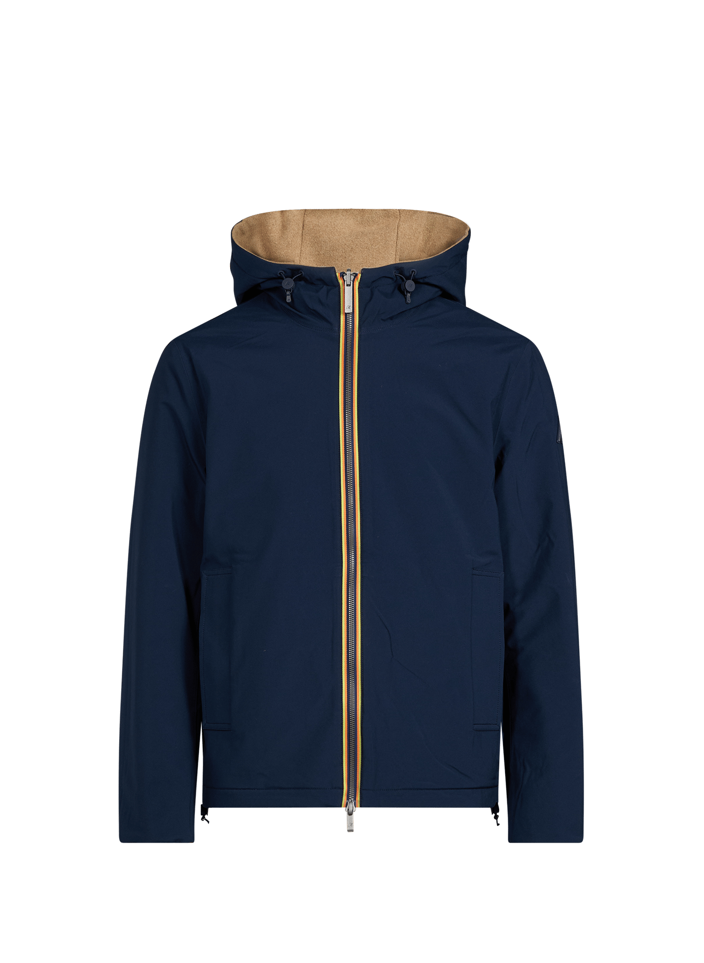 Veste droite réversible en laine mélangée K-WAY Beige