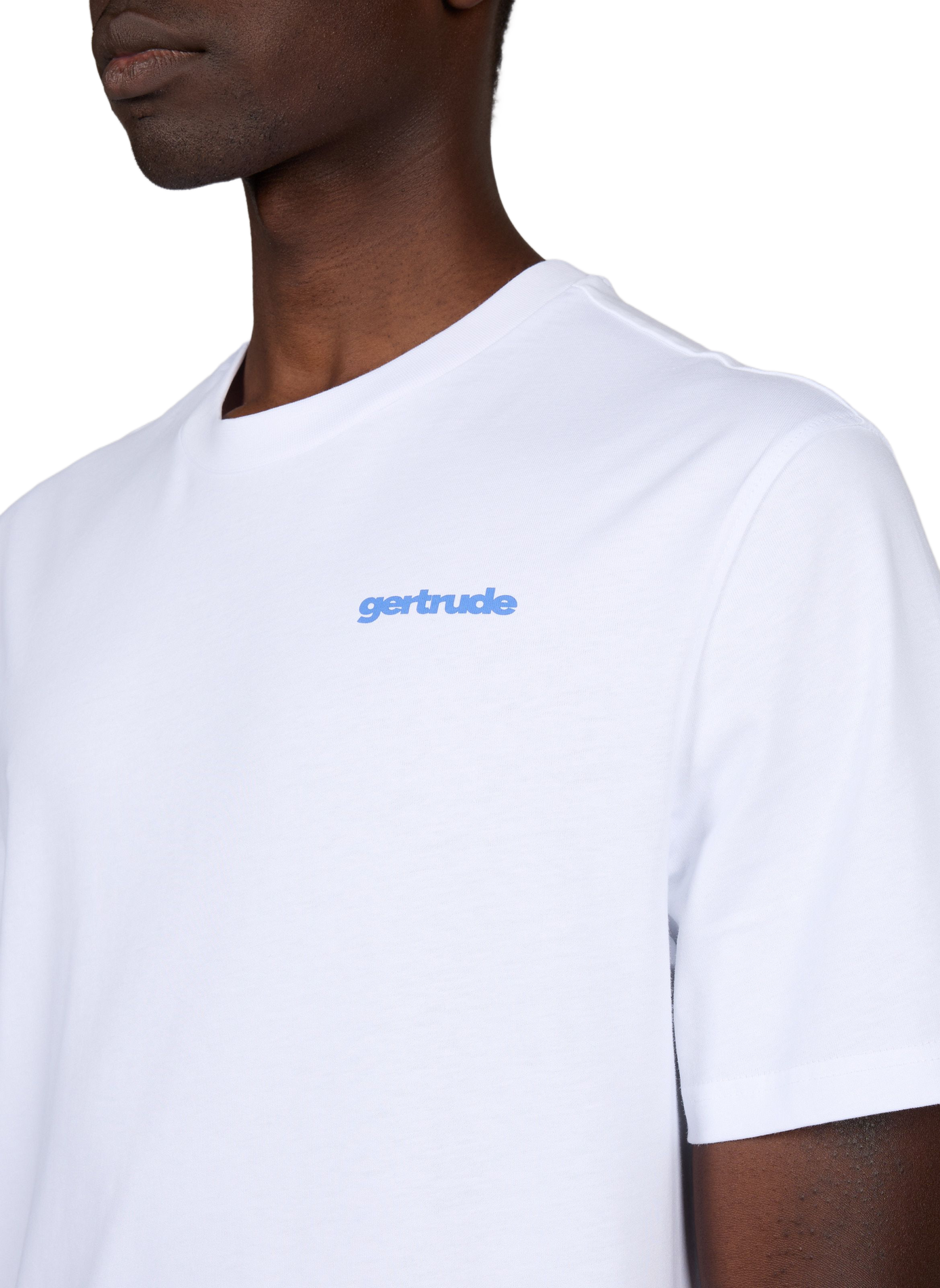 Leonstripe straight-fit crew-neck printed cotton T-shirt GERTRUDE White
