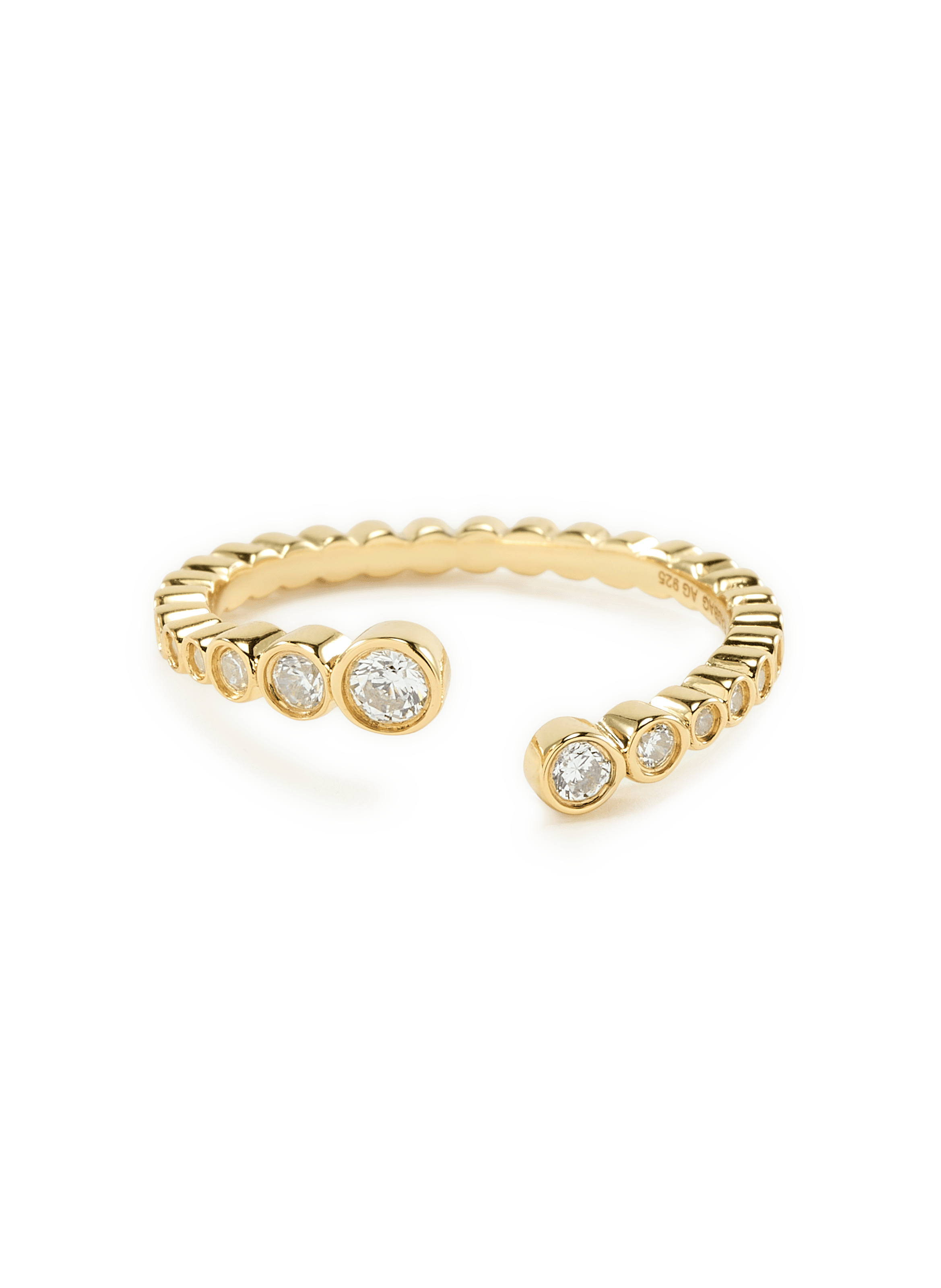 Bague ajustable en argent mélangé RAGBAG Argent