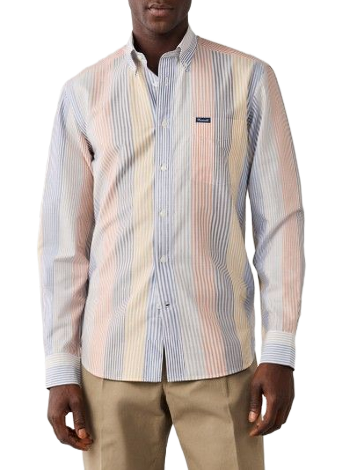 Classic-collar striped cotton shirt FACONNABLE Multicolour