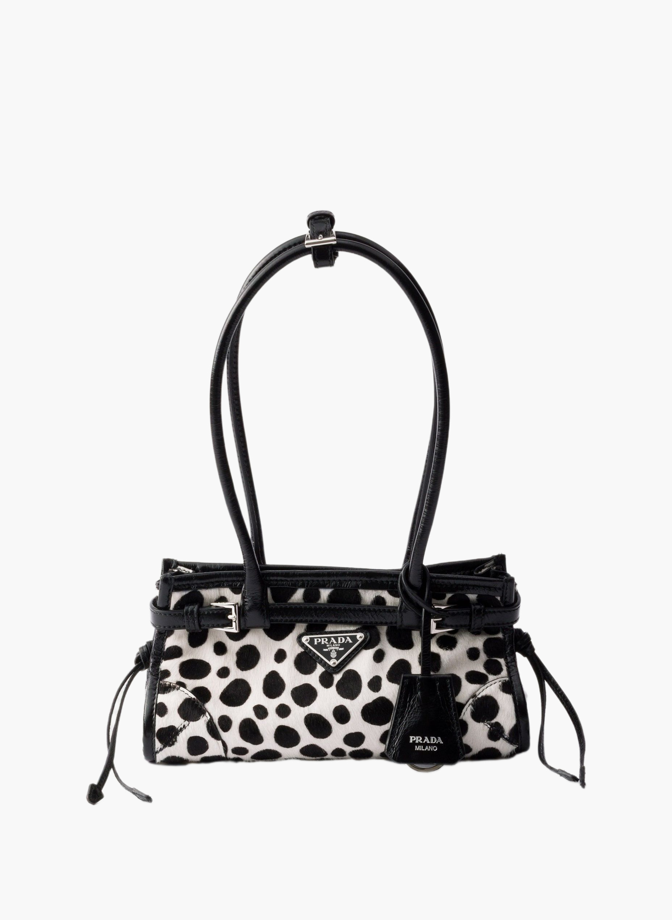 Petit sac à main prada bonnie en cuir et en veau i PRADA Blanc