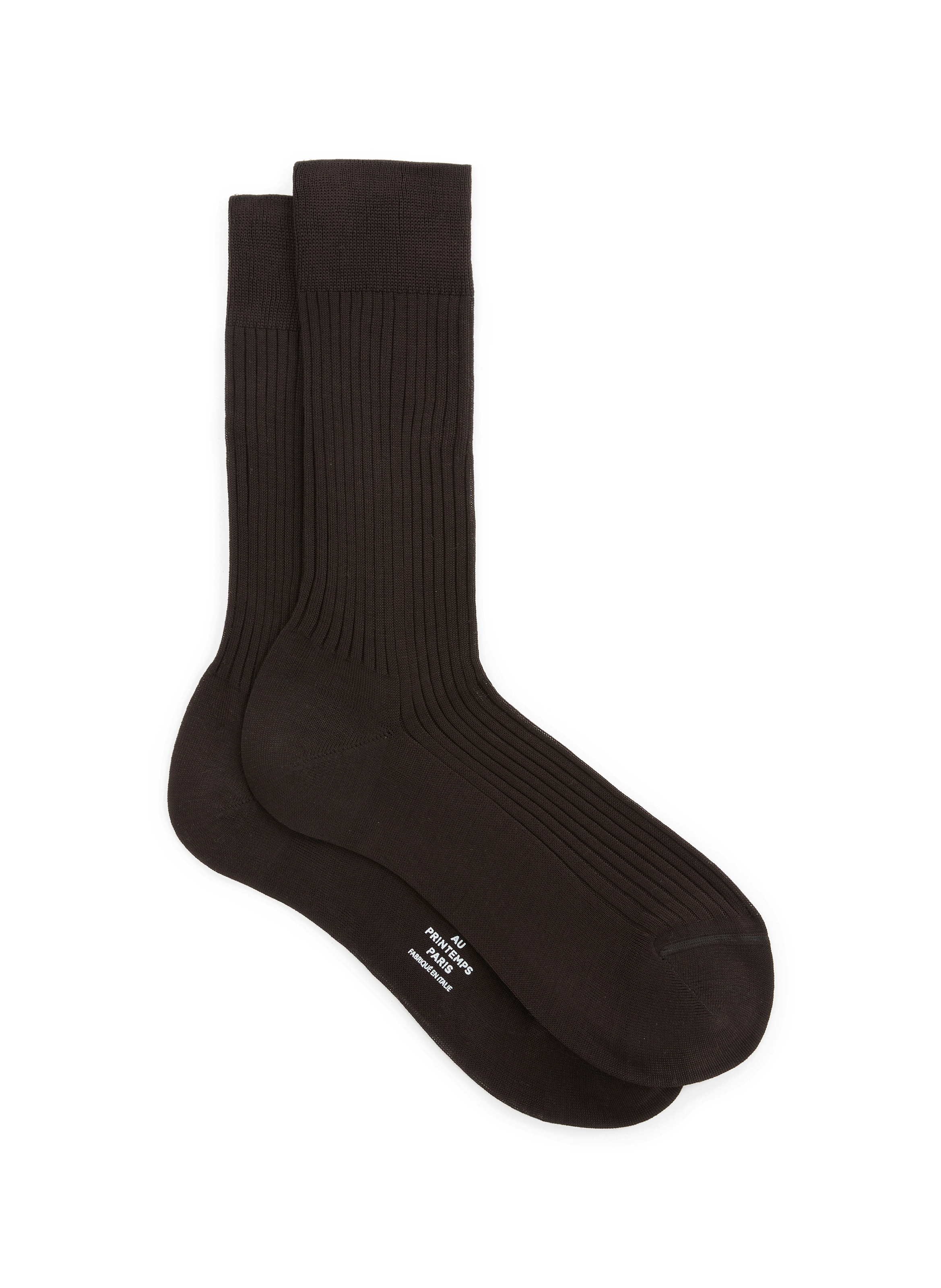 AU PRINTEMPS PARIS Cotton socks Brown