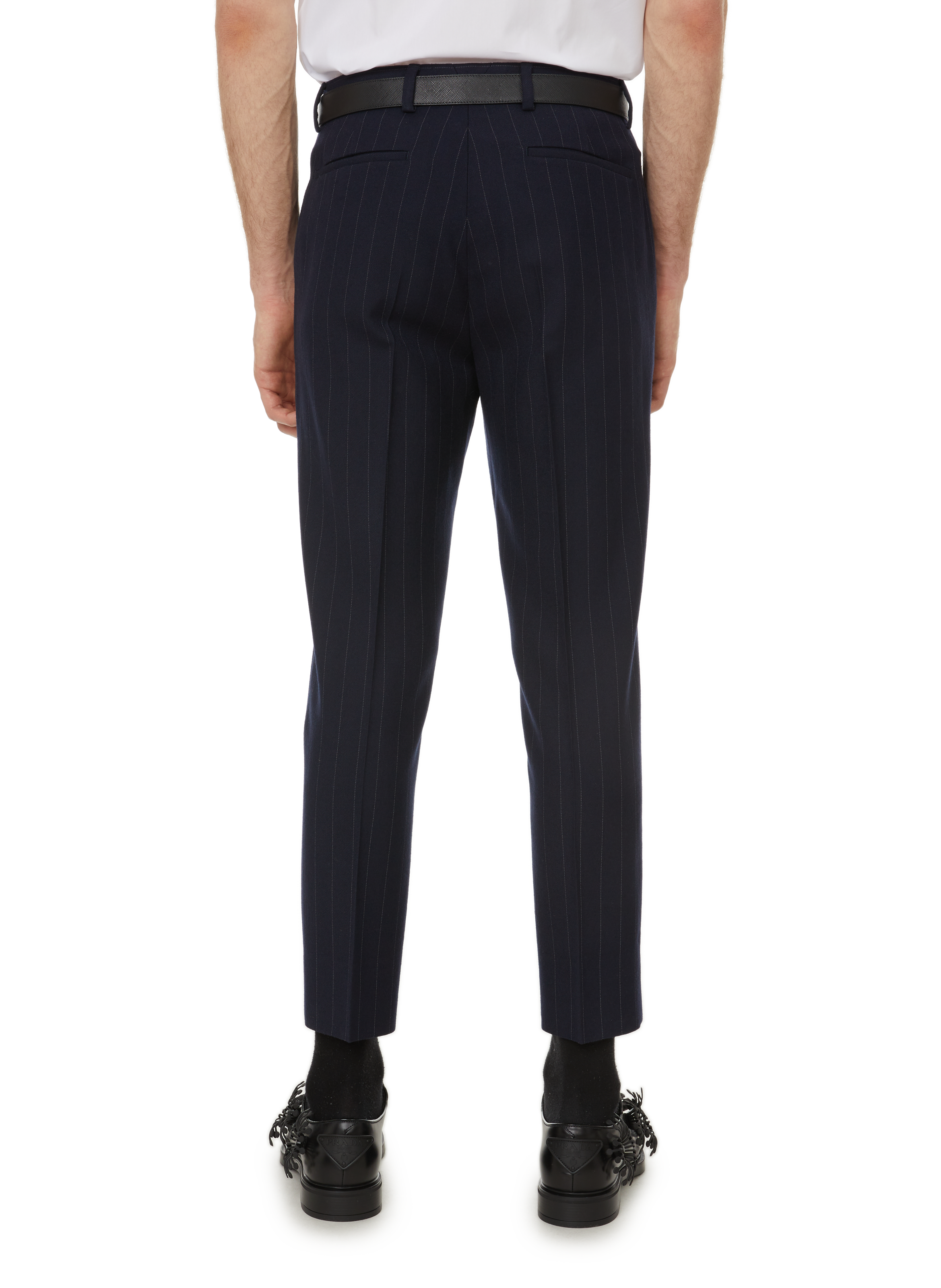 Wool trousers PRADA Blue