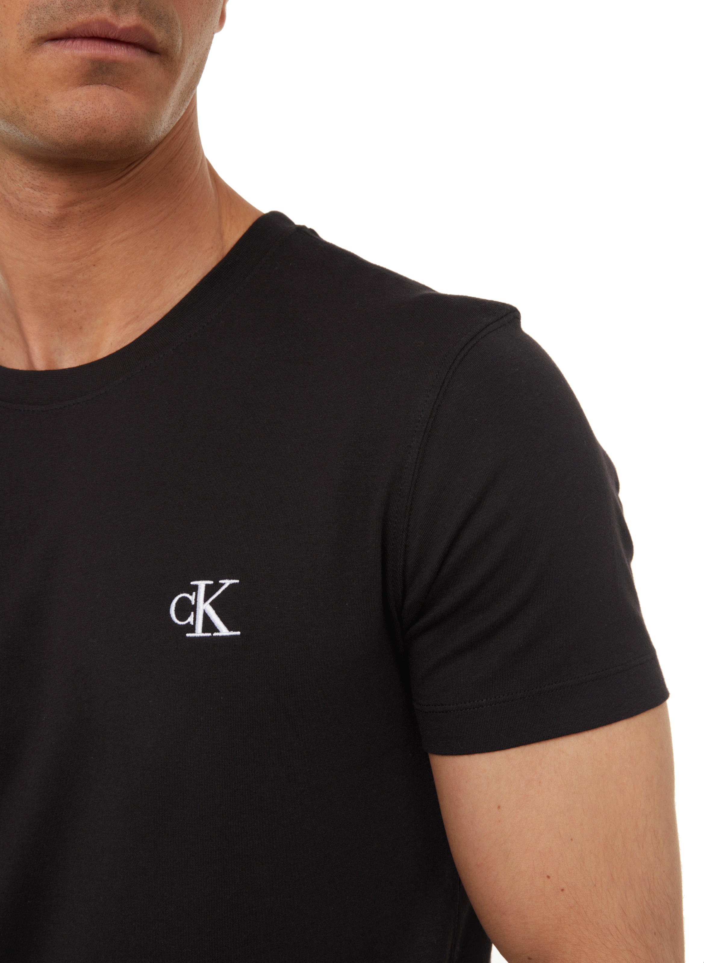 Round-neck cotton T-shirt CALVIN KLEIN Black