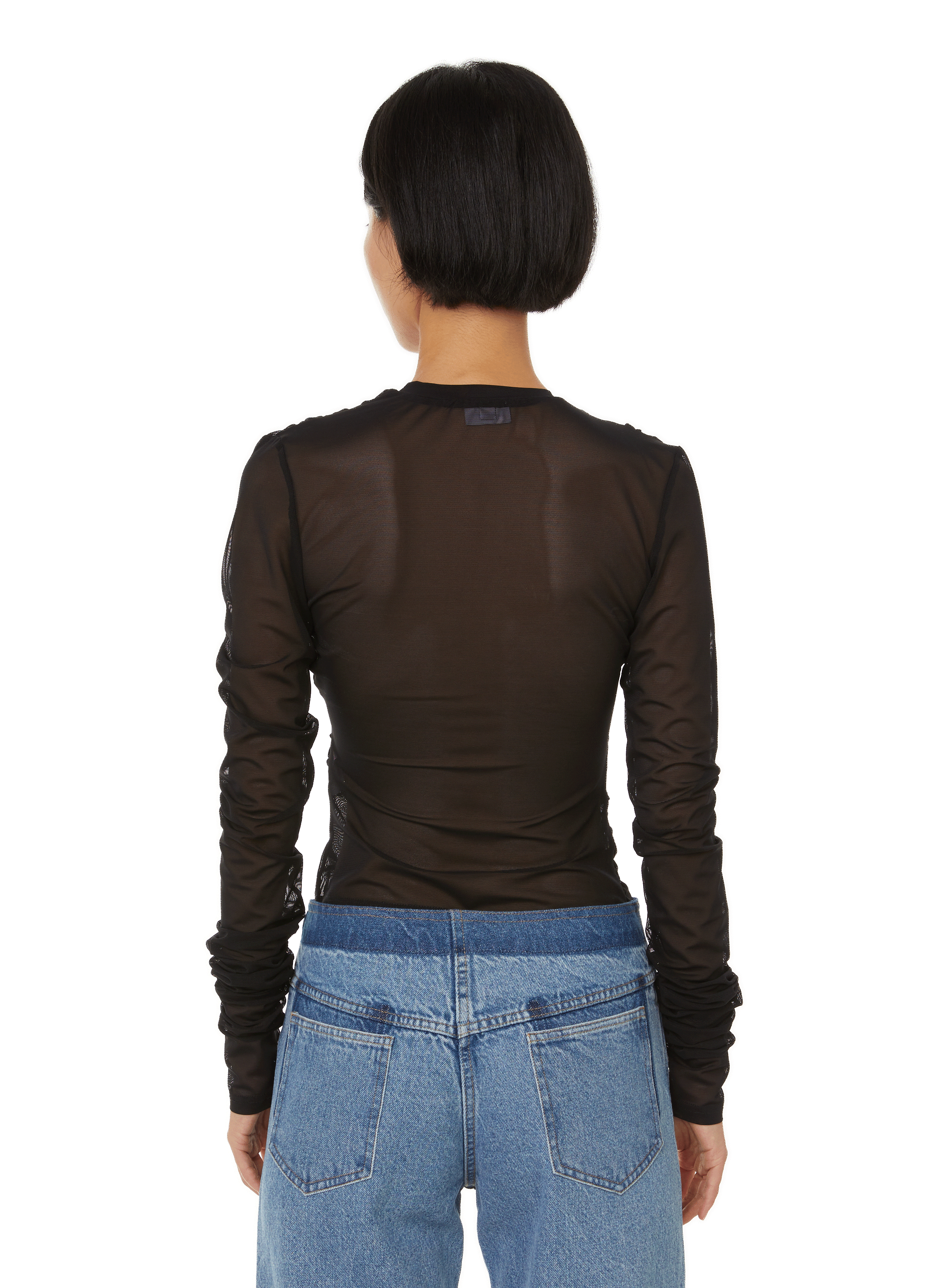 Top transparent VAQUERA Noir