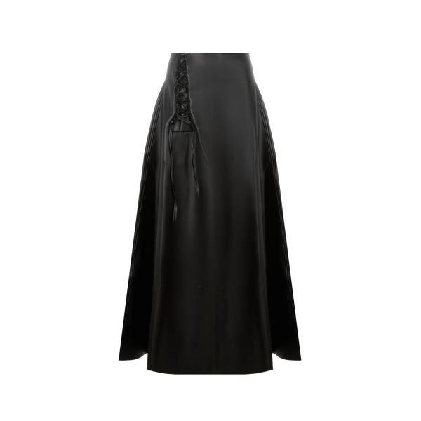 Caes Flared Midi Skirt In Black