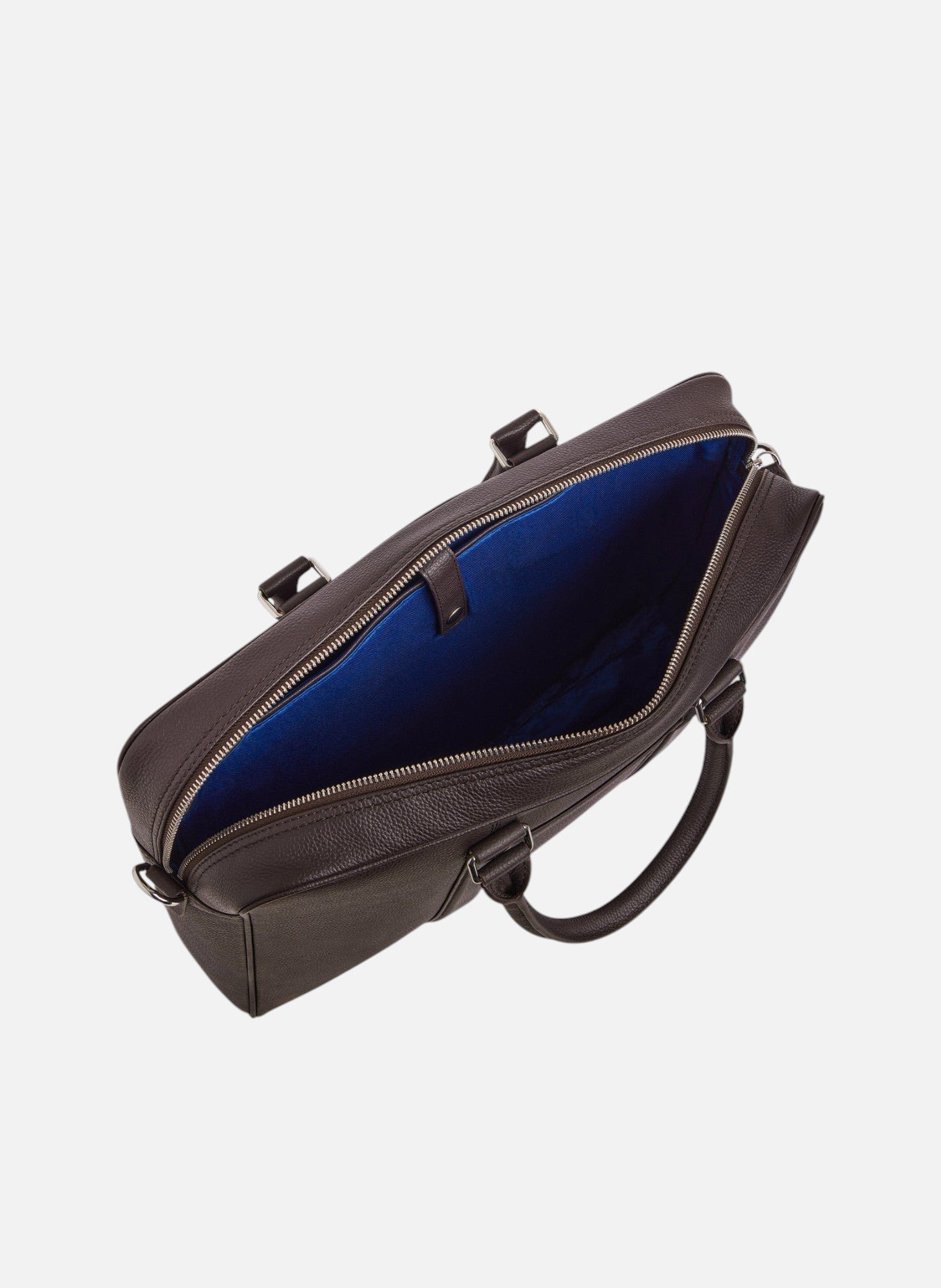 Porte documents 17" charles en cuir grainé moyen modèle LE TANNEUR Marron