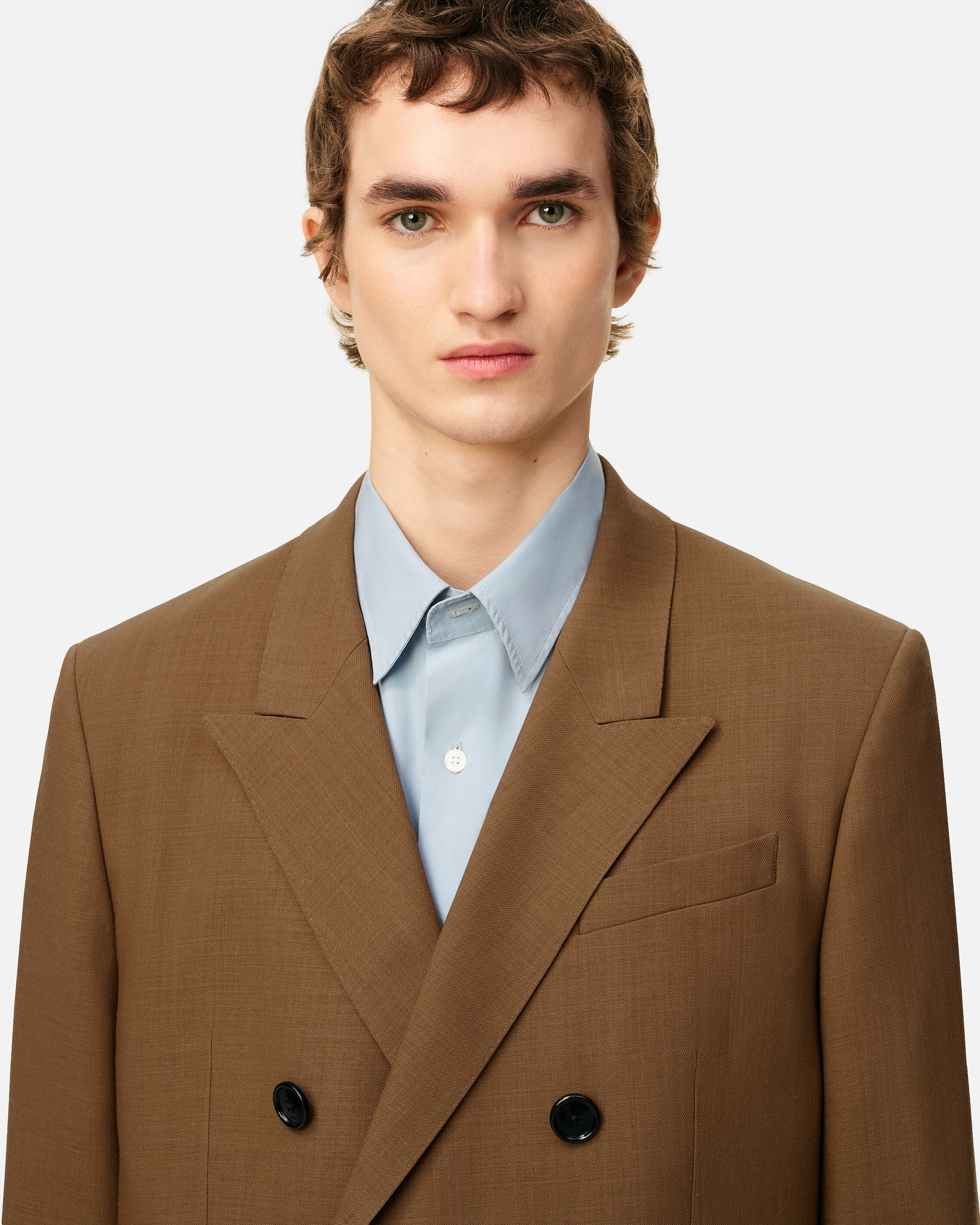 Veste croisée  en laine AMI PARIS Marron