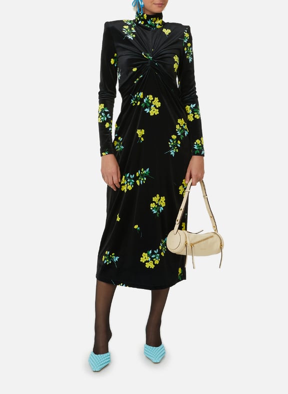 Robe midi en velours Multicolore by RICHARD QUINN RICHARD QUINN Robe midi en velours Multicolore