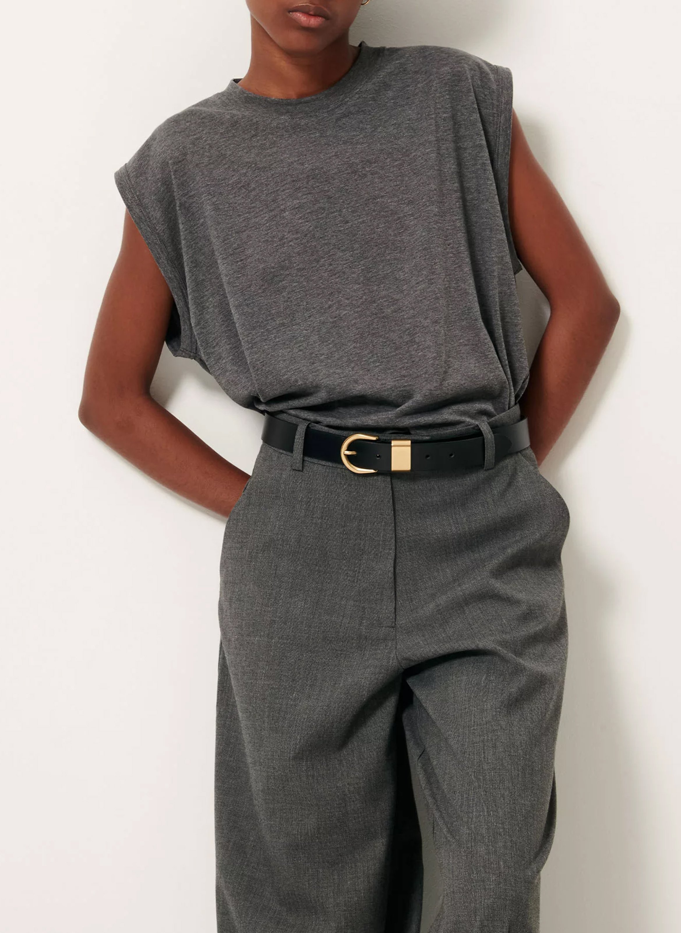 Ceinture en cuir de vache miloa SESSUN Noir