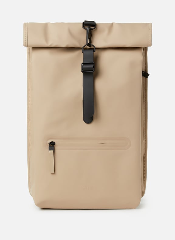Rolltop backpack Beige by RAINS RAINS Rolltop backpack Beige