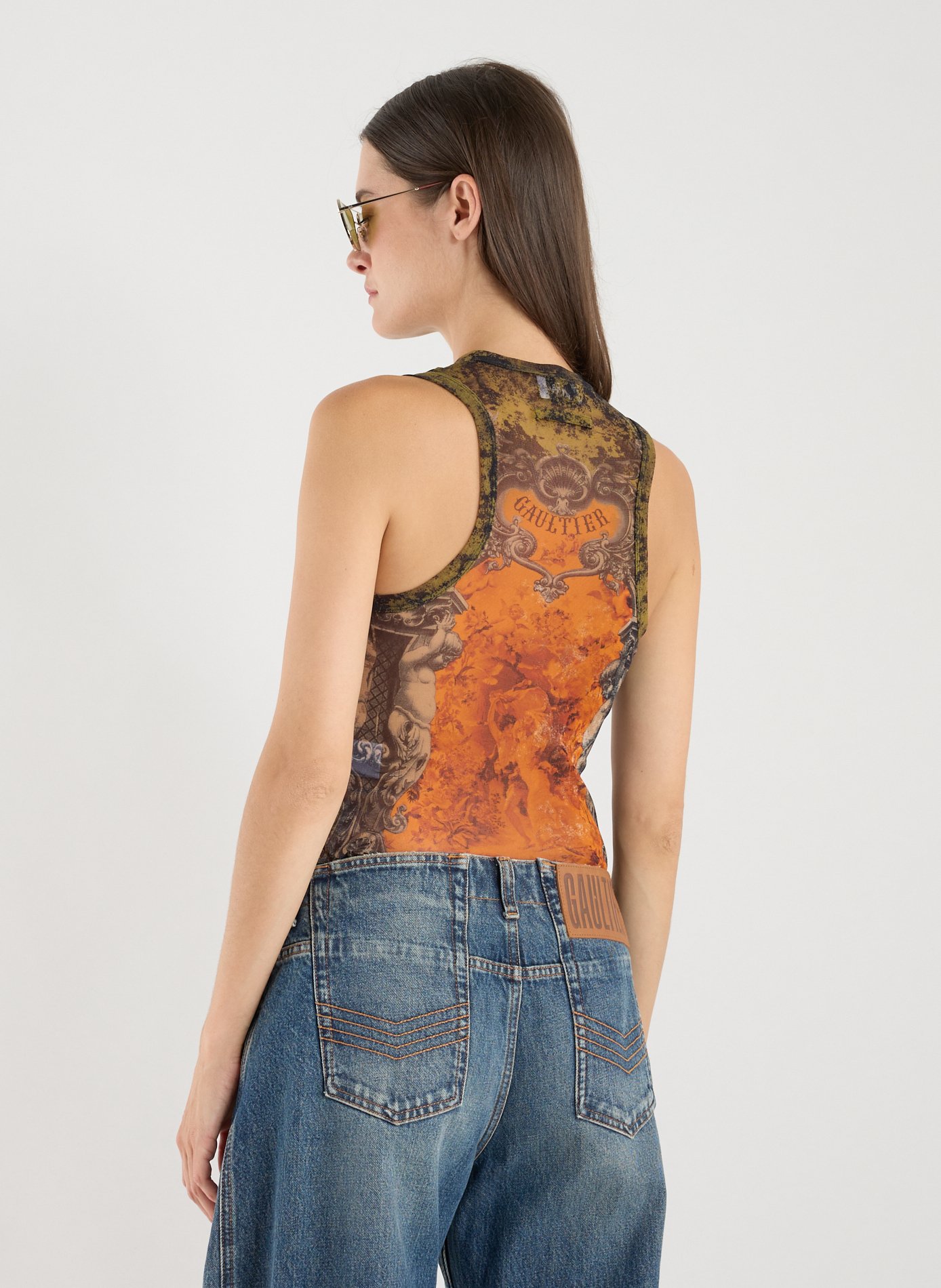 Sleeveless printed top JEAN PAUL GAULTIER Multicolour