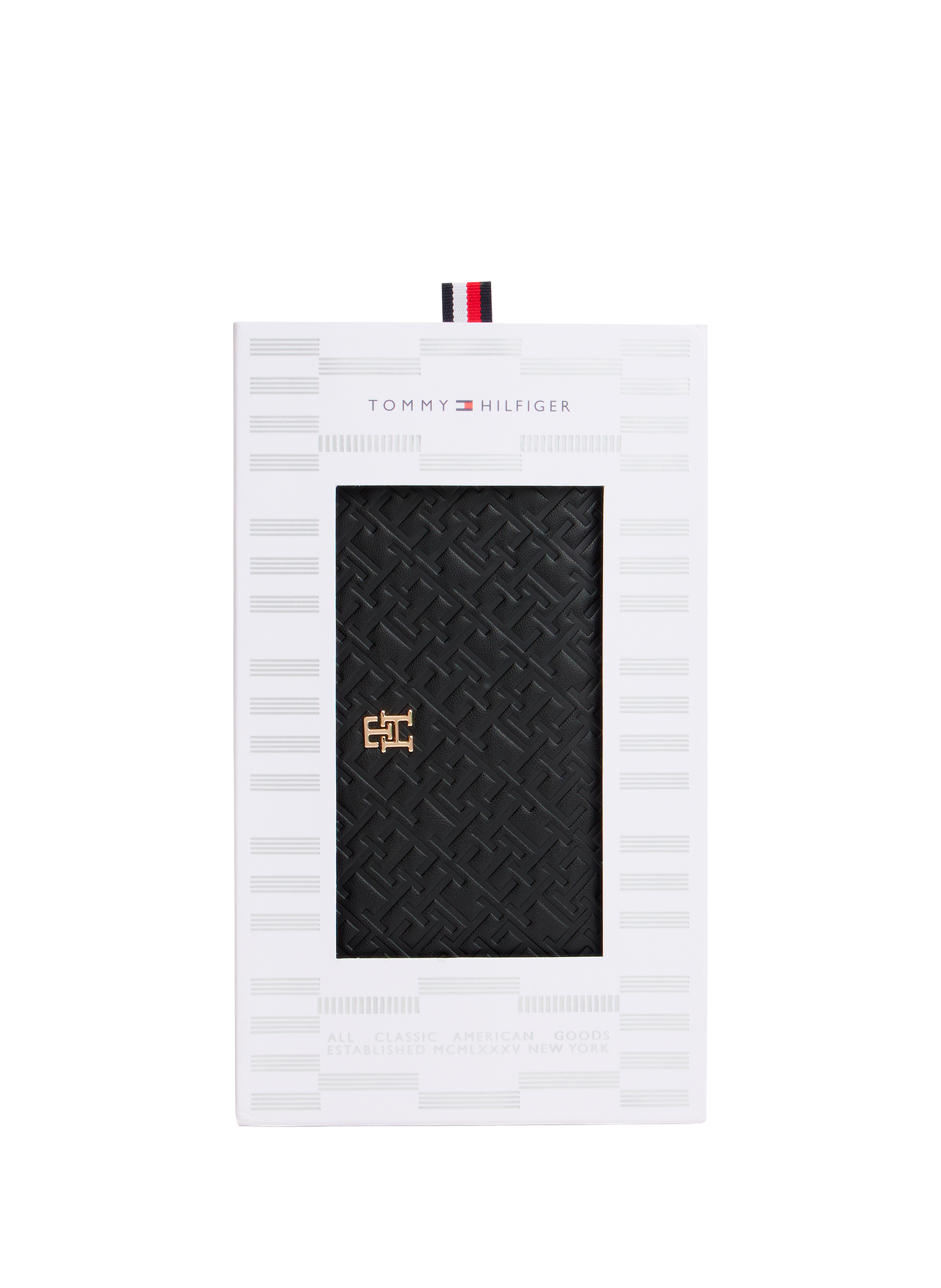 Porte-monnaie texturé TOMMY HILFIGER Noir