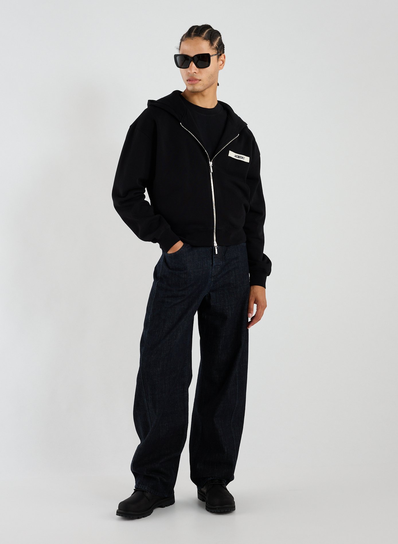 The hoodie Zip gros grain JACQUEMUS Black