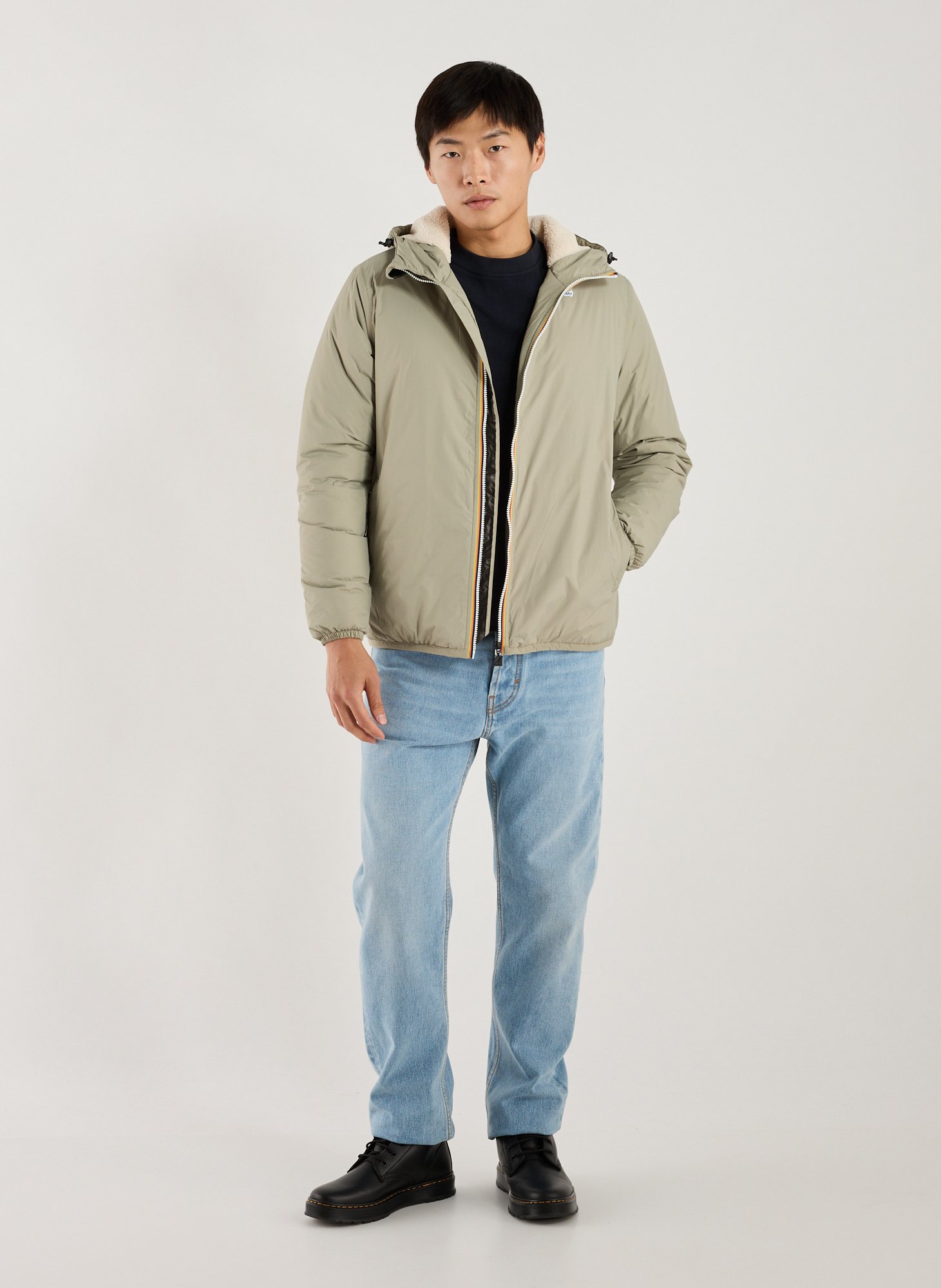 Straight hooded parka K-WAY Green