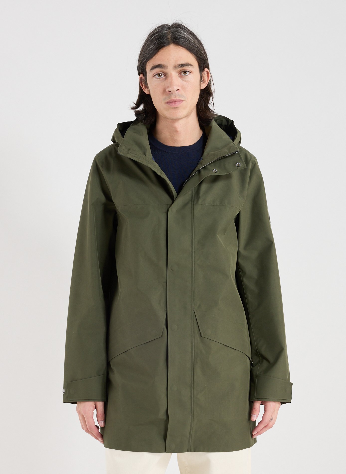 AIGLE Waterproof hooded parka Khaki
