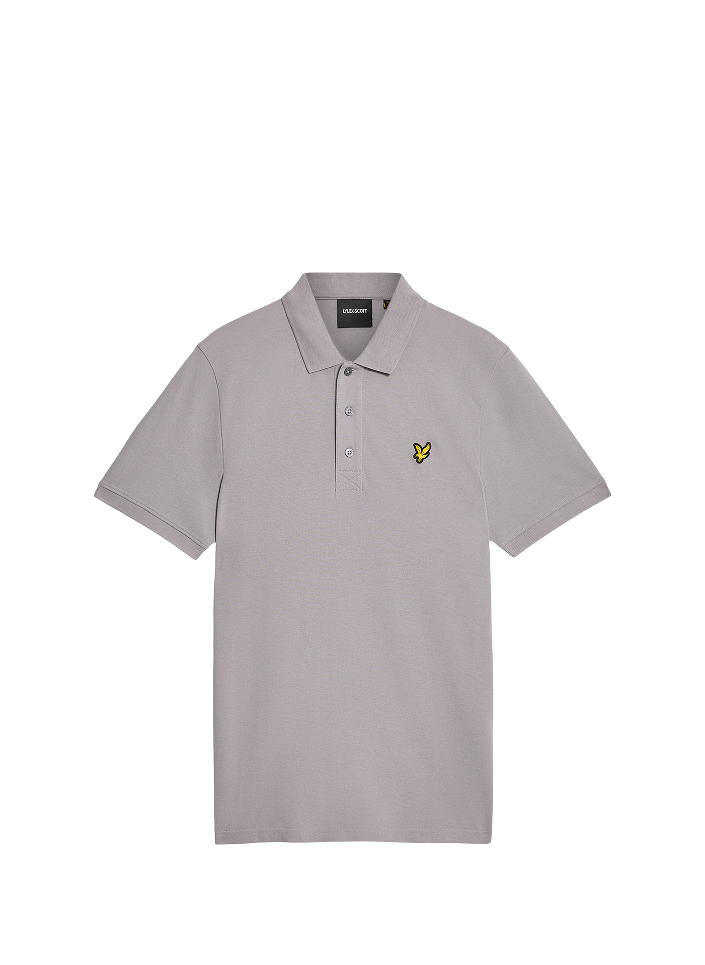 LYLE & SCOTT Short-sleeved polo shirt in blended cotton Grey