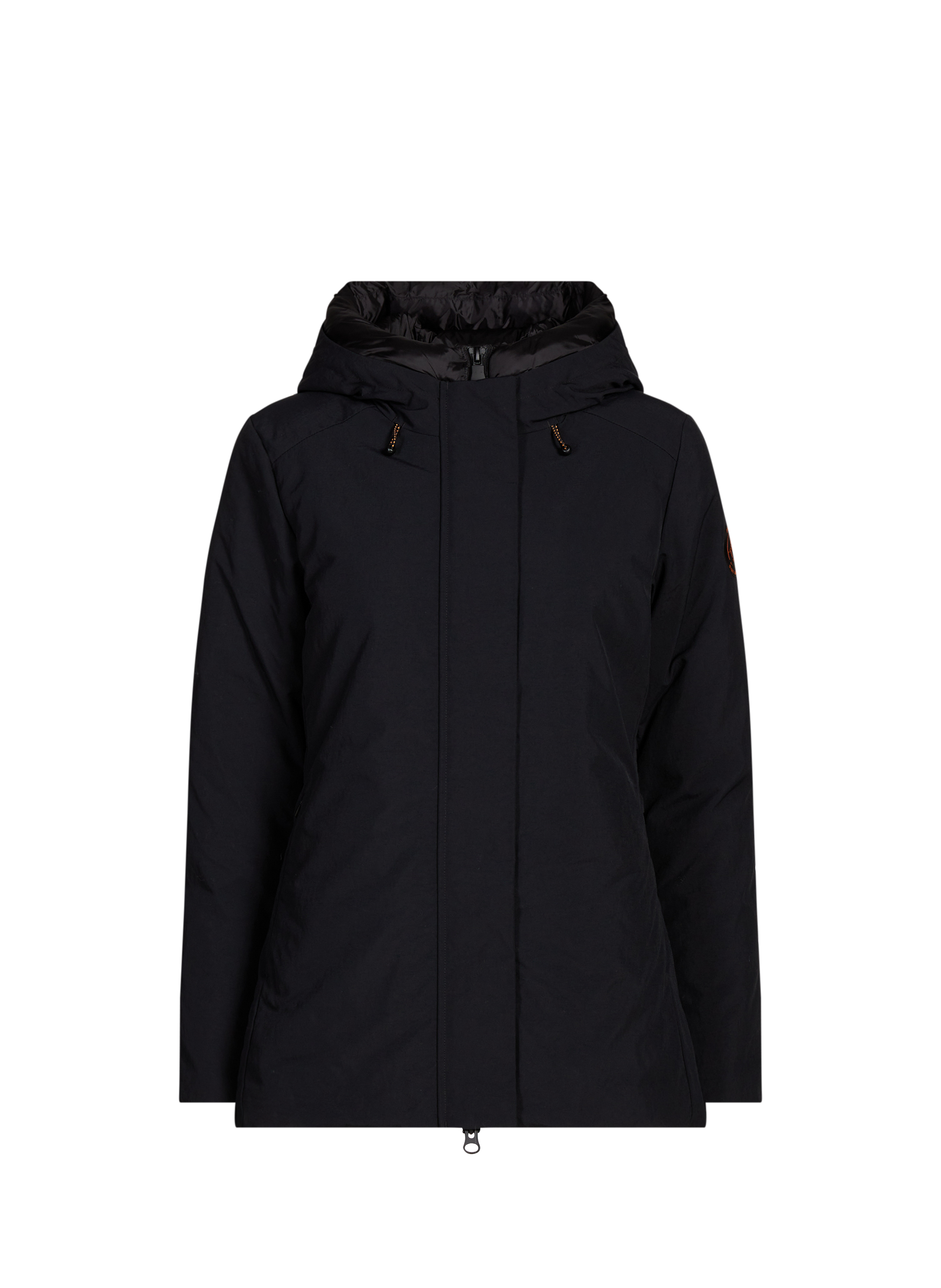SAVE THE DUCK Straight hooded parka Black