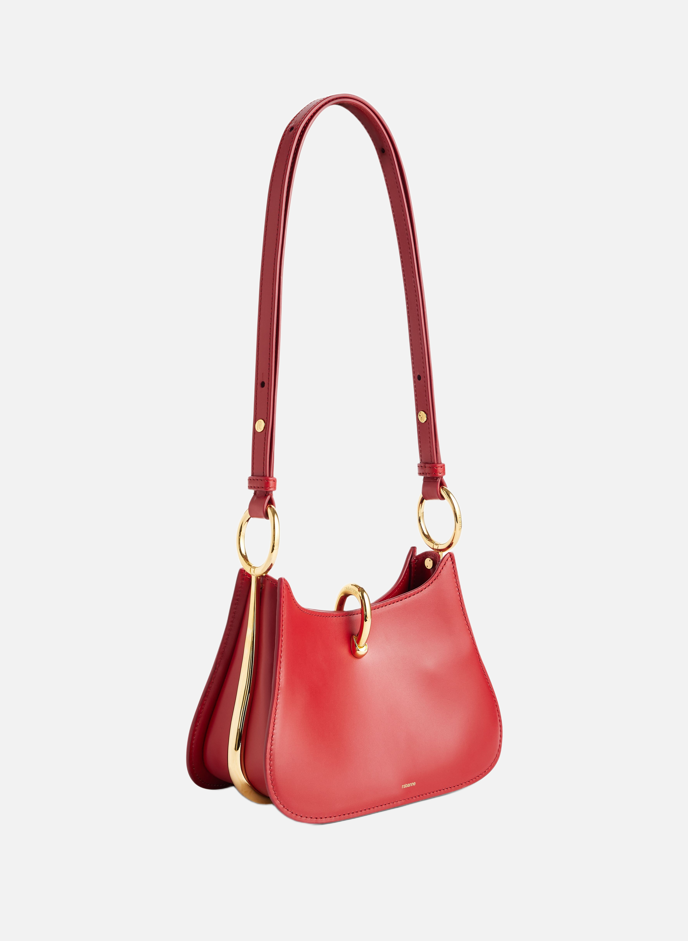Sac ring en cuir RABANNE Rouge