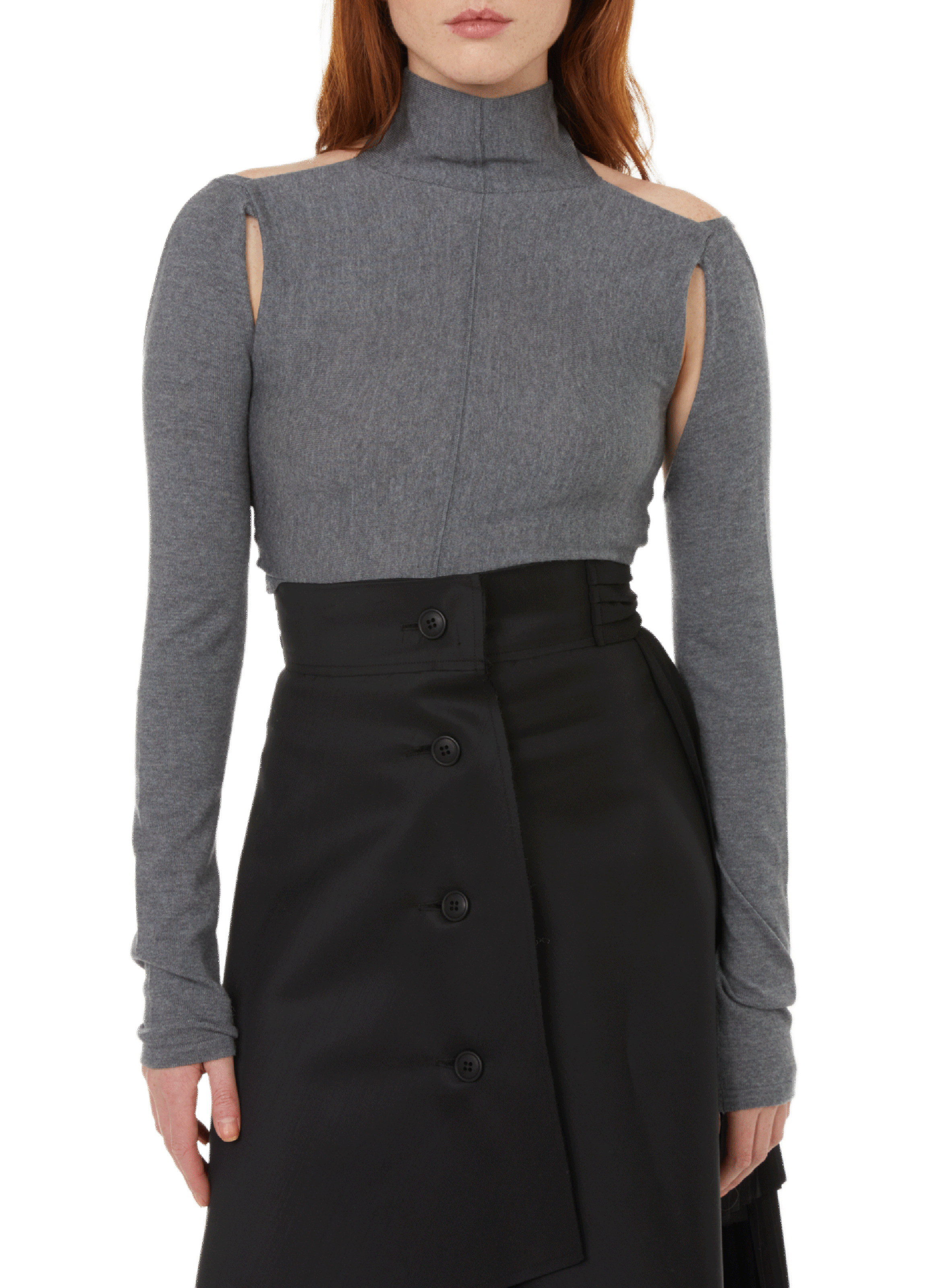 KHAITE Top en cachemire Gris