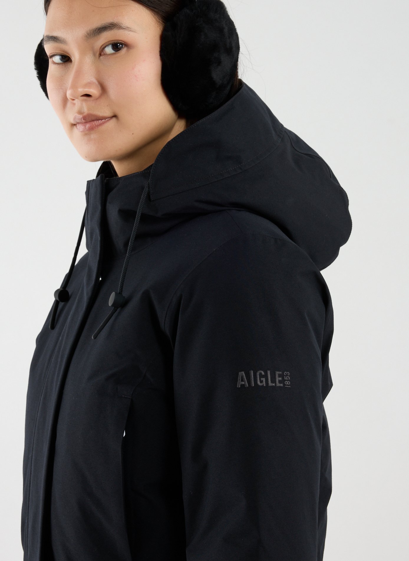 Parka duvet ajustée GORE-TEX AIGLE Noir