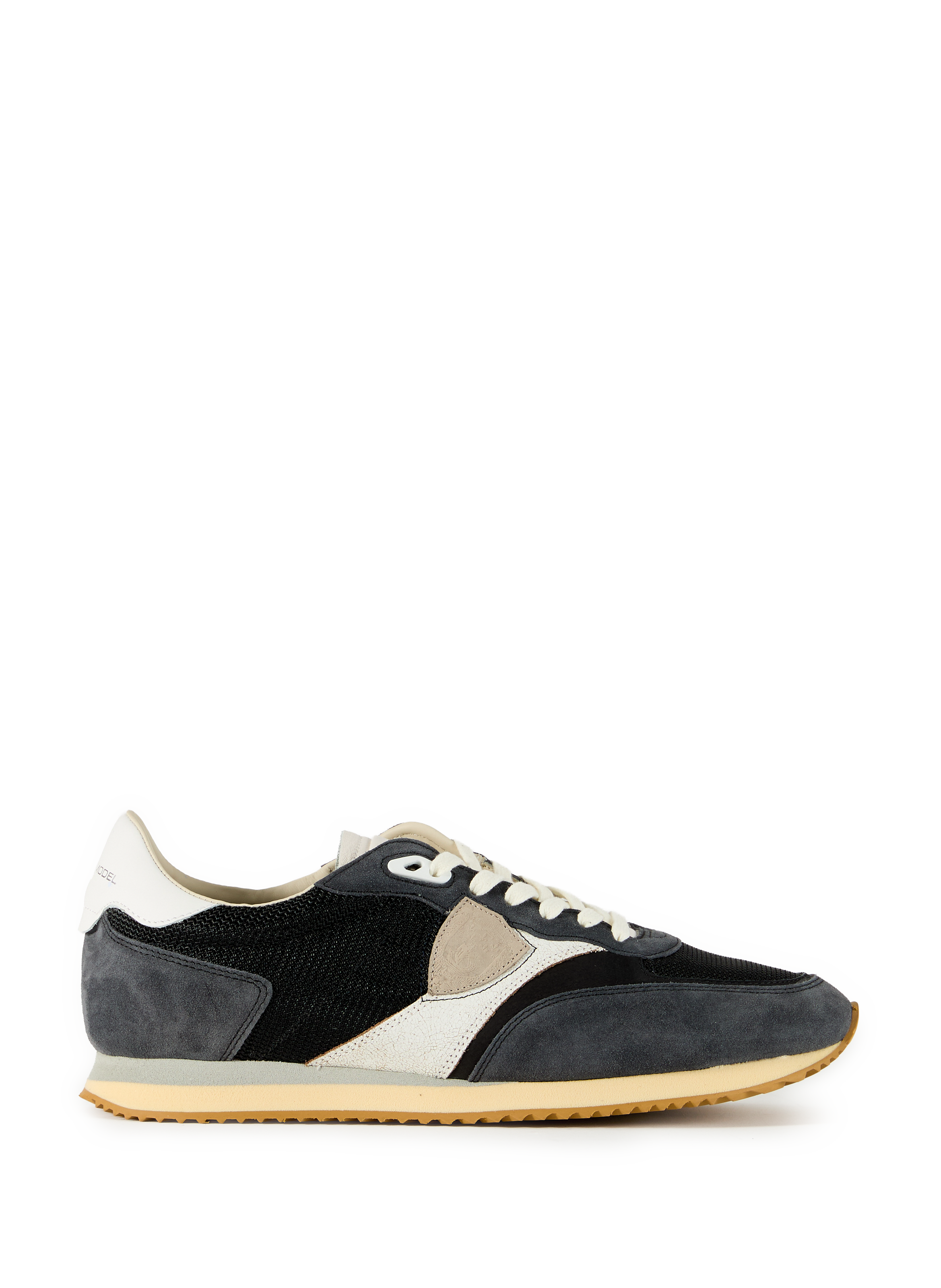 Blville leather and mixed cotton sneakers PHILIPPE MODEL Black