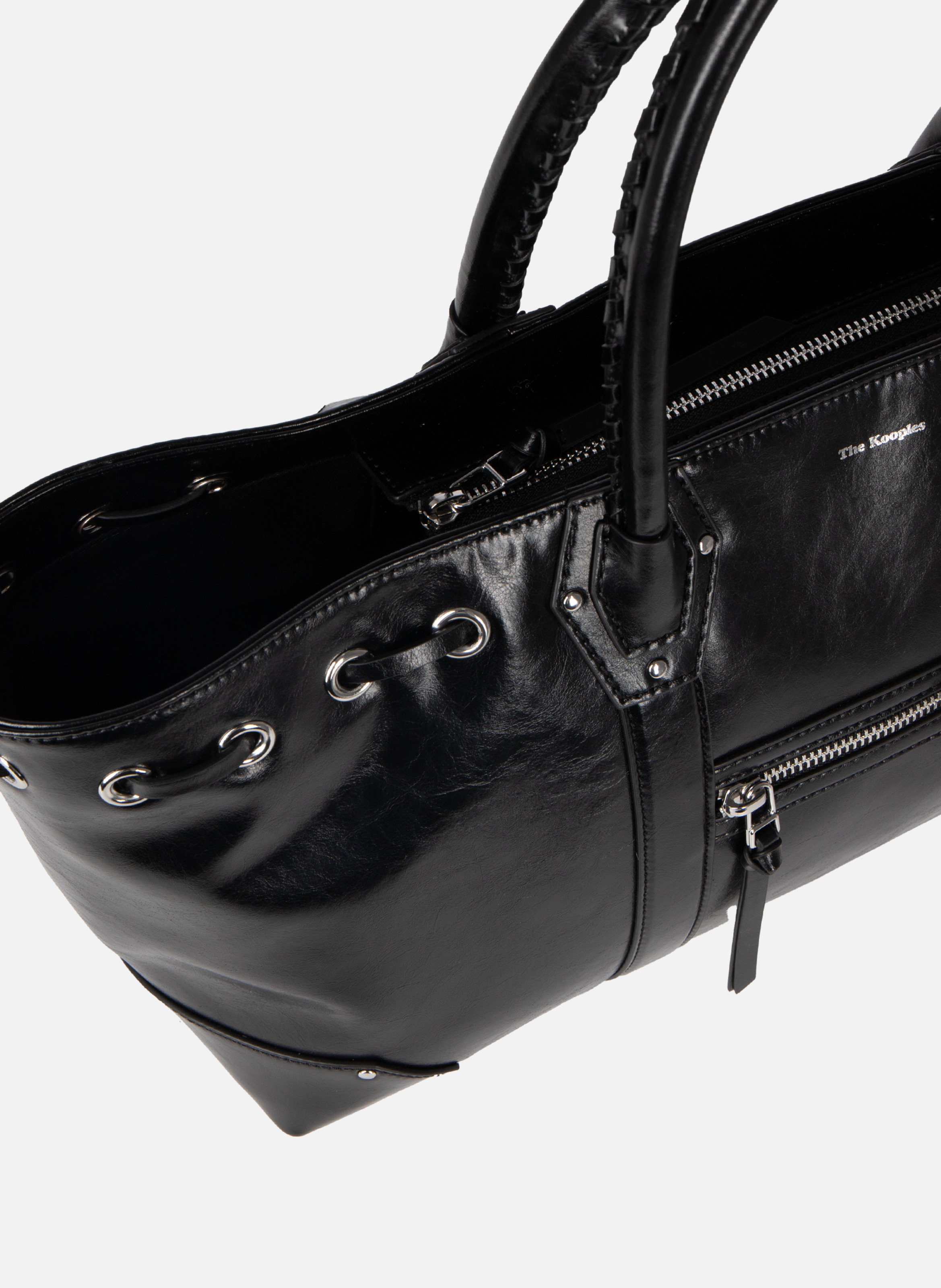 Sac cabas en cuir recyclé THE KOOPLES Noir