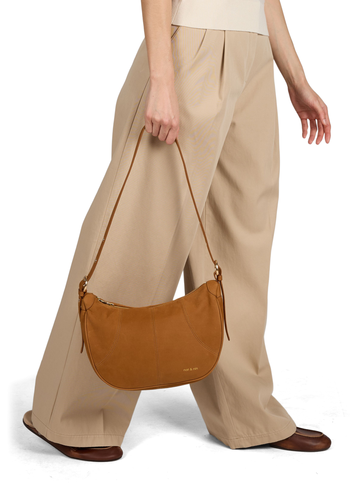 TARA leather bag NAT & NIN Brown