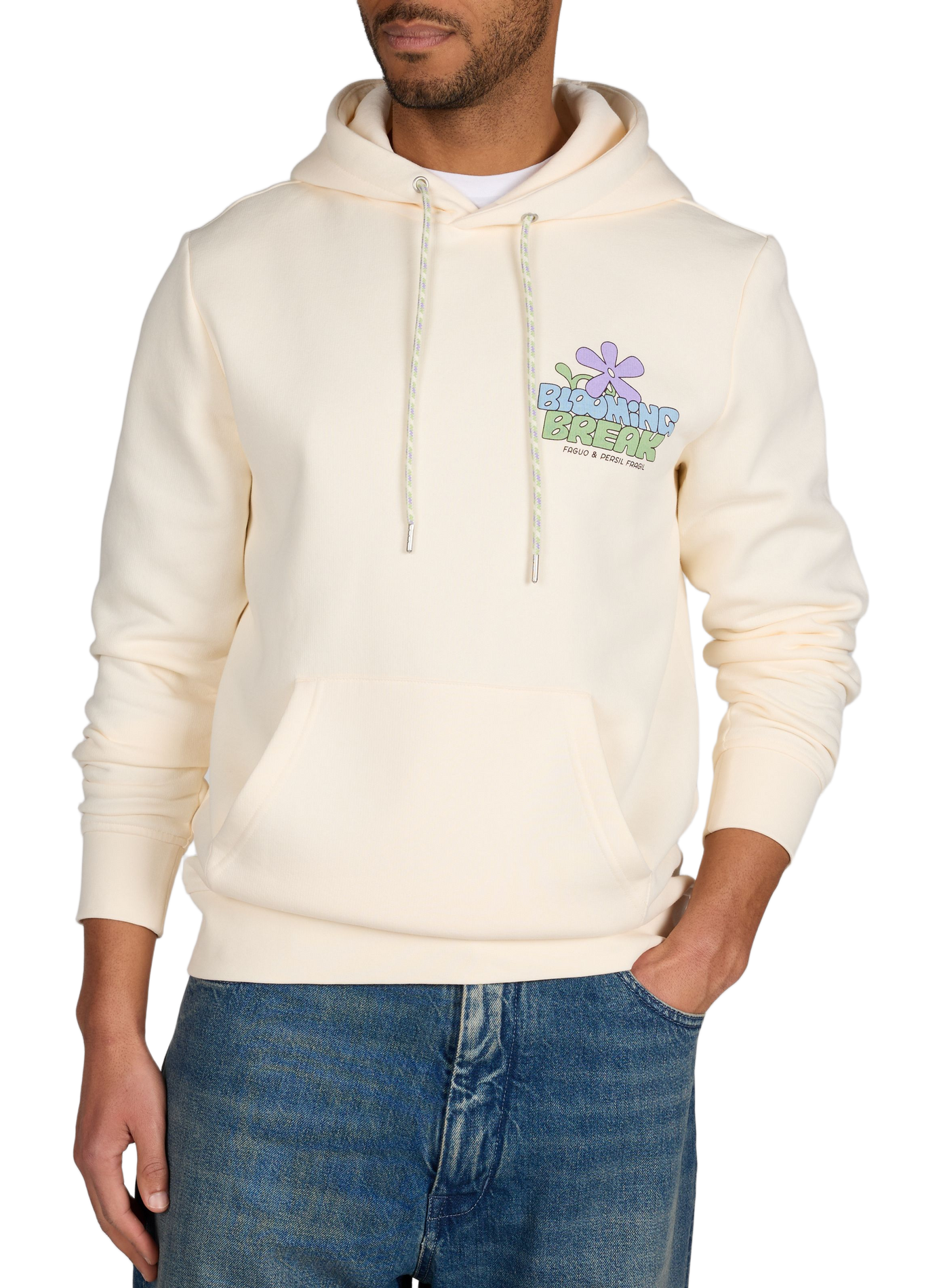 Hooded sweatshirt in blended cotton FAGUO Beige