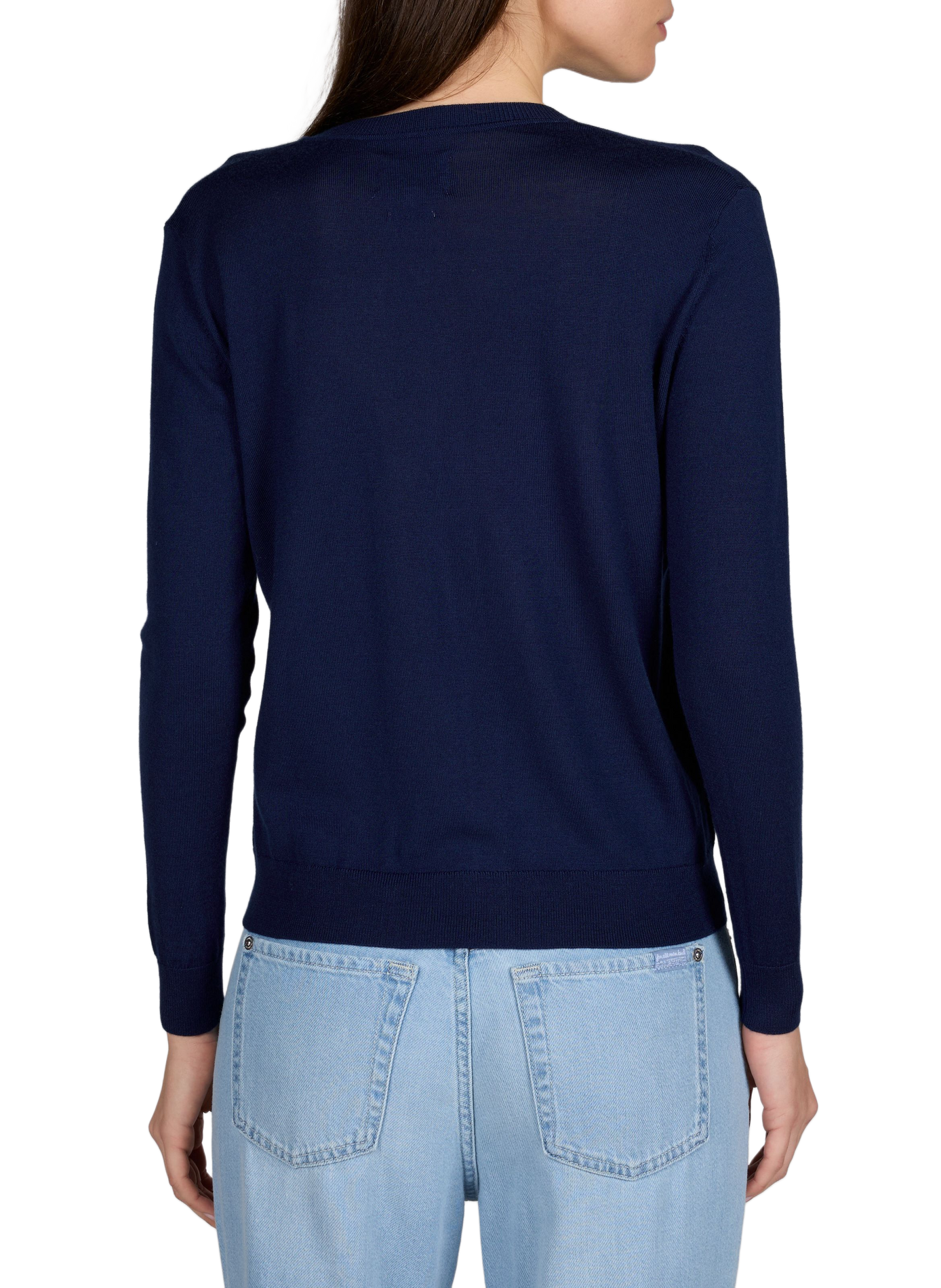 Cardigan droit Acad en laine mérinos AU PRINTEMPS PARIS Bleu