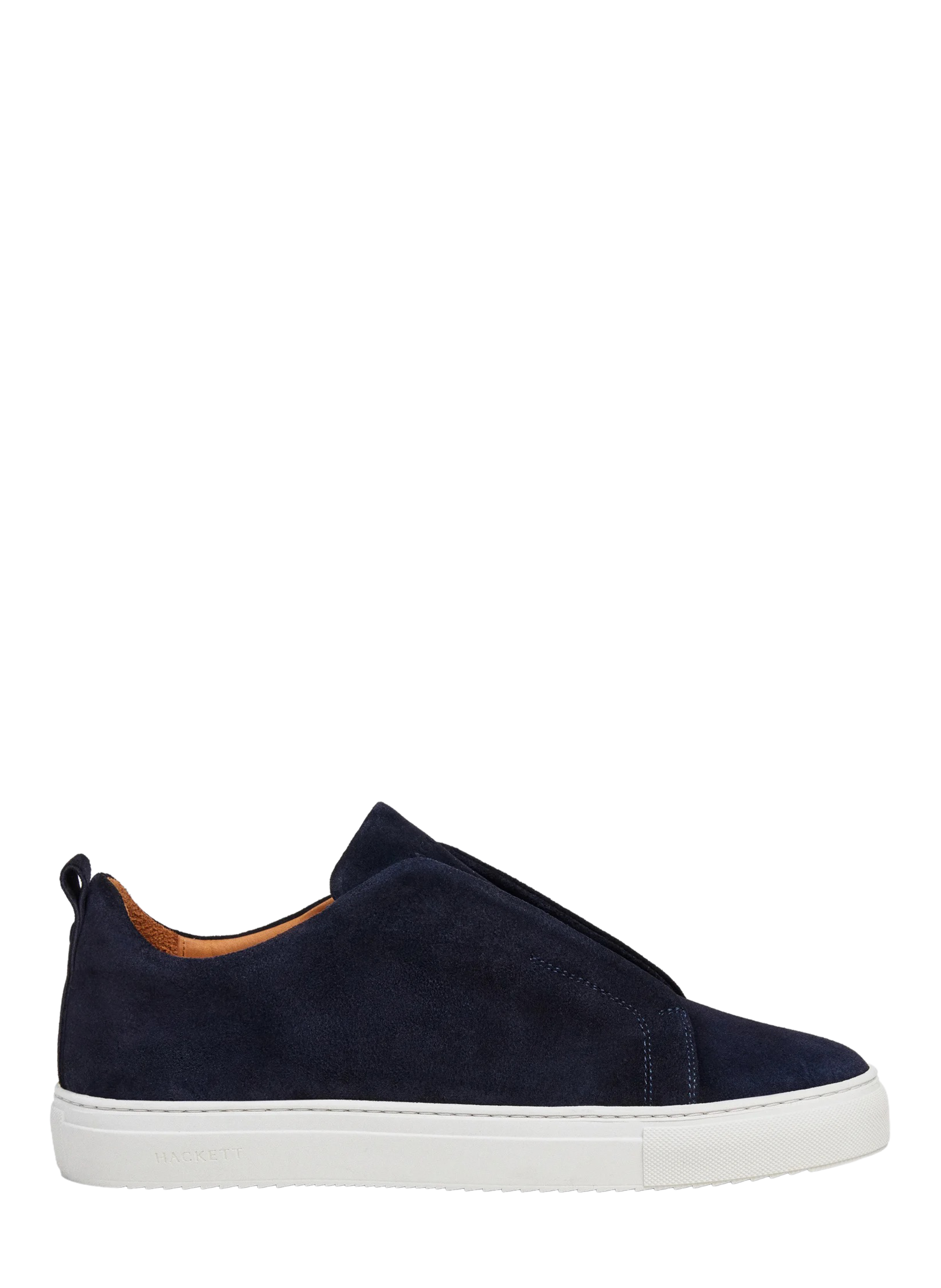 Baskets basses à enfiler en cuir daim HACKETT Bleu