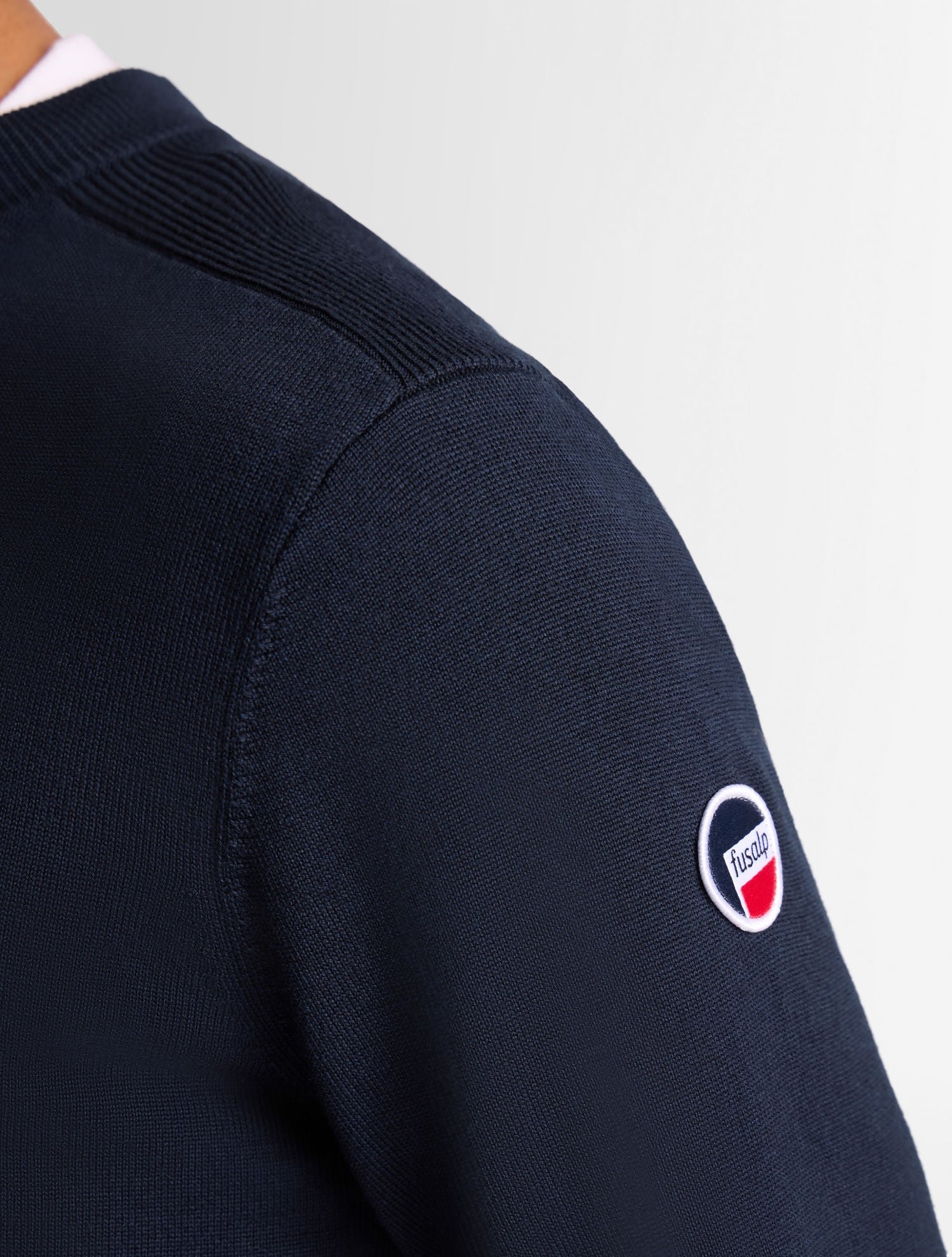 Pull joryn col rond coupe ajustée FUSALP Bleu